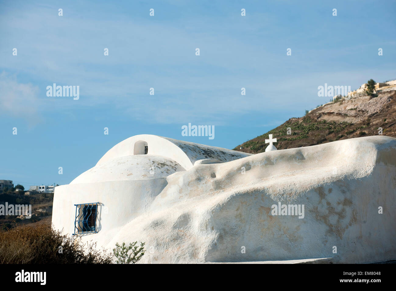 Griechenland, Kykladen, Santorini, Exo Gonia, Kirche Foto Stock