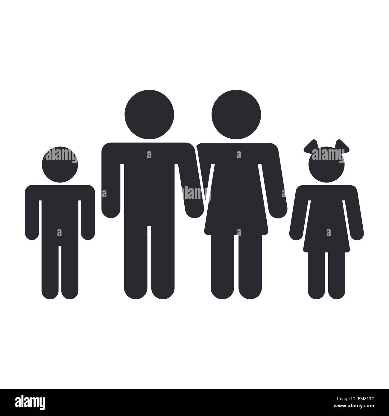 Illustrazione Vettoriale di singola icona di famiglia Illustrazione Vettoriale