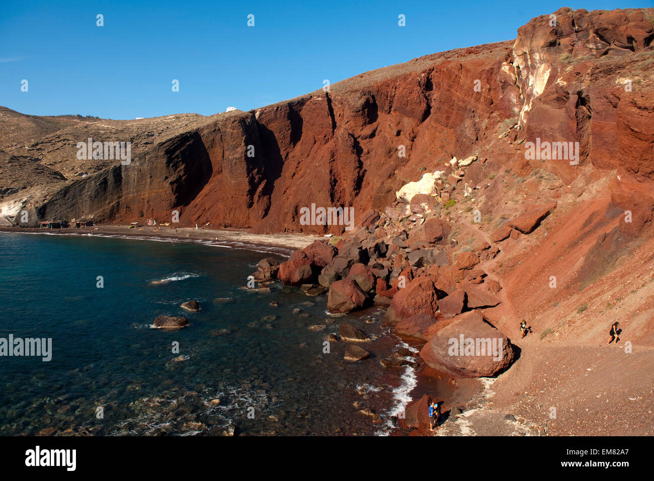 Griechenland, Kykladen, Santorini, Akrotiri, Red Beach, Foto Stock