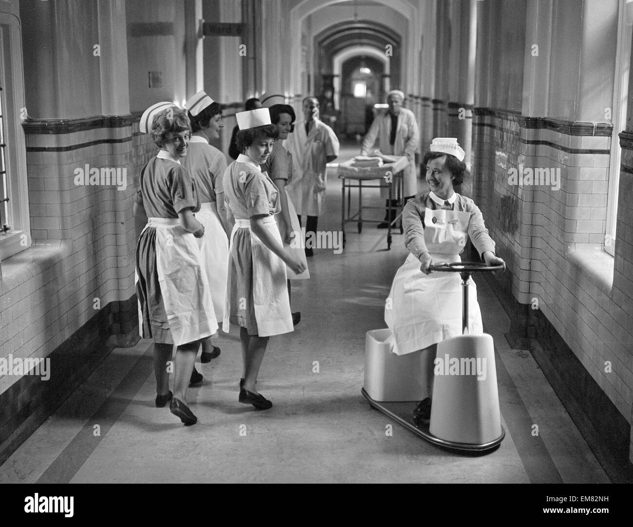 Gli infermieri a Newcastle-su-Tyne Royal Victoria Infirmary. Il 3° marzo 1965. Foto Stock
