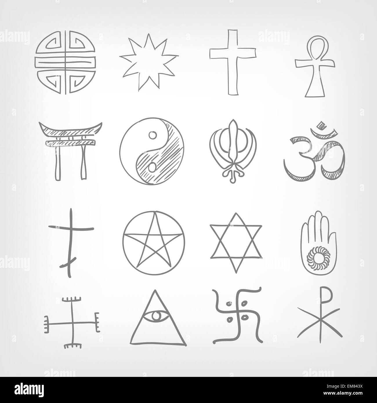 Il simbolismo religioso Illustrazione Vettoriale
