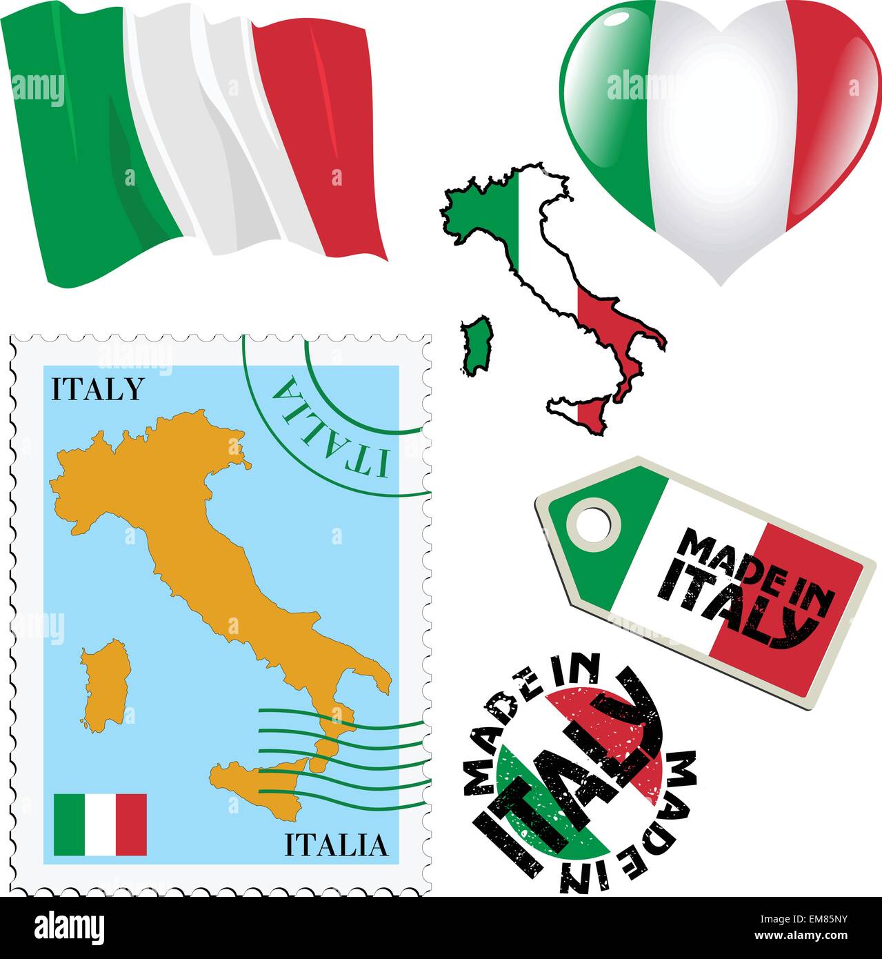 I colori nazionali di Italia Illustrazione Vettoriale
