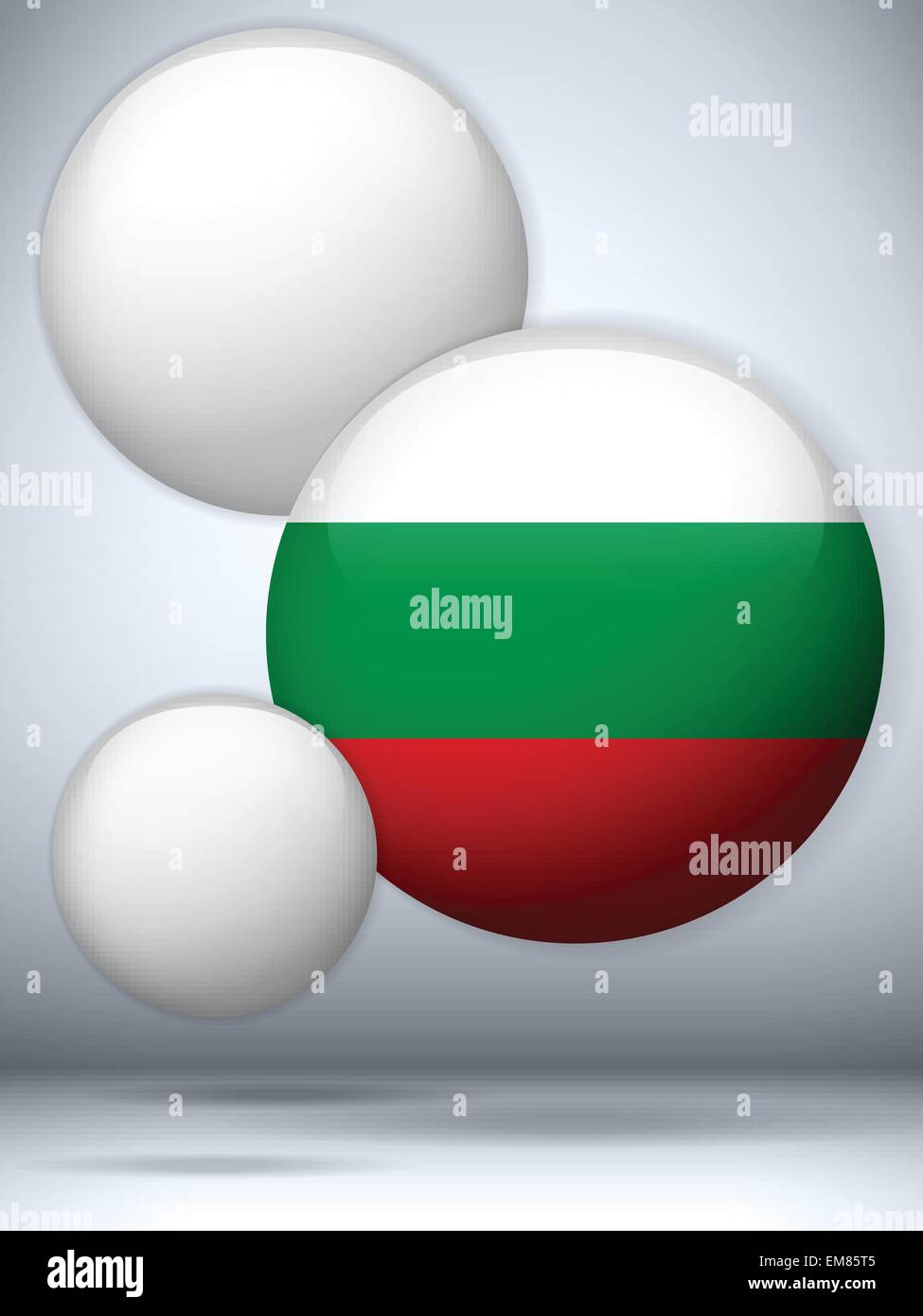 La Bulgaria bandiera pulsante lucida Illustrazione Vettoriale