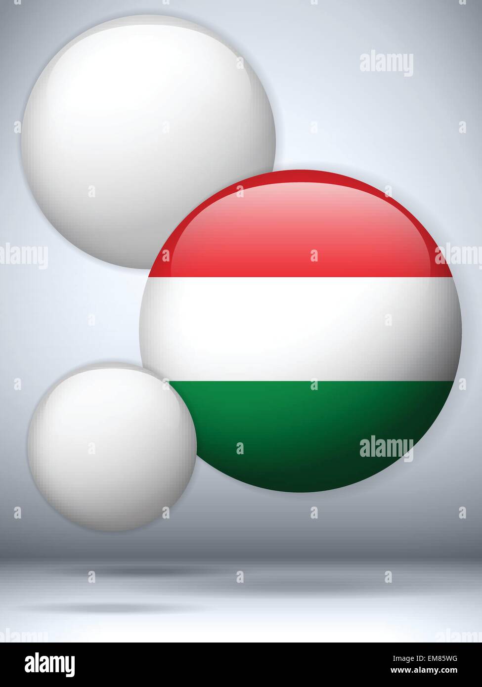 Ungheria bandiera pulsante lucida Illustrazione Vettoriale