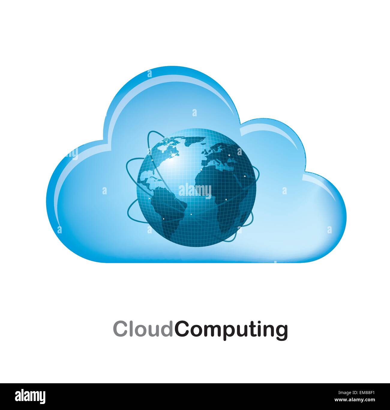 Il cloud computing Illustrazione Vettoriale
