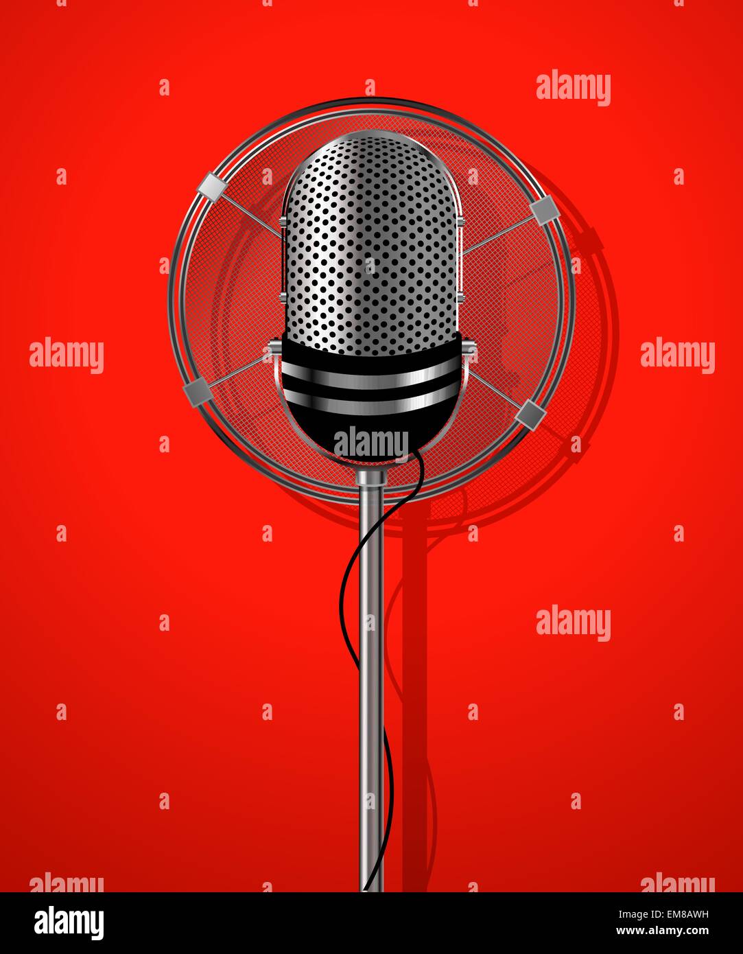 Classic Microfono radio Illustrazione Vettoriale