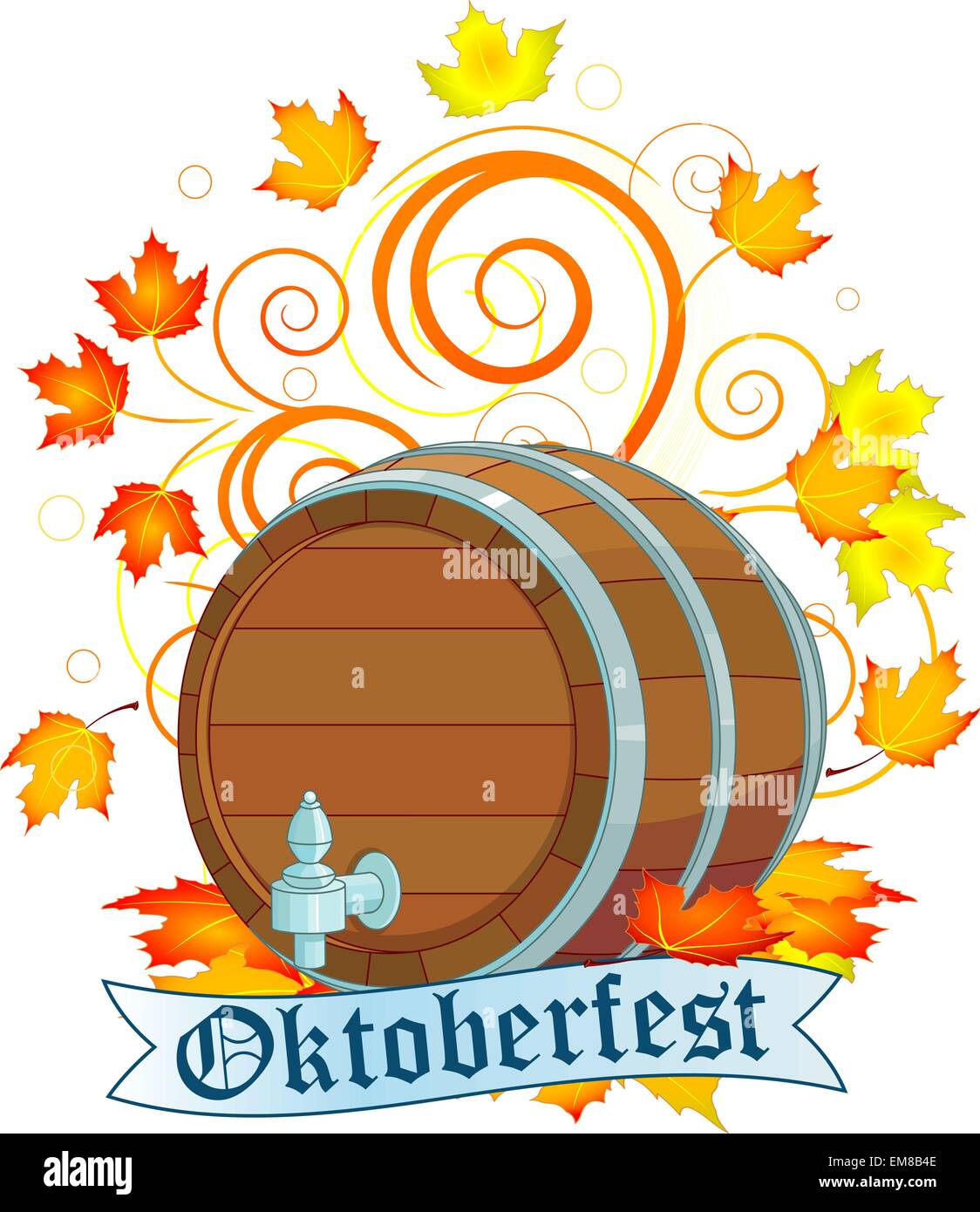 Oktoberfest design con fusto Illustrazione Vettoriale