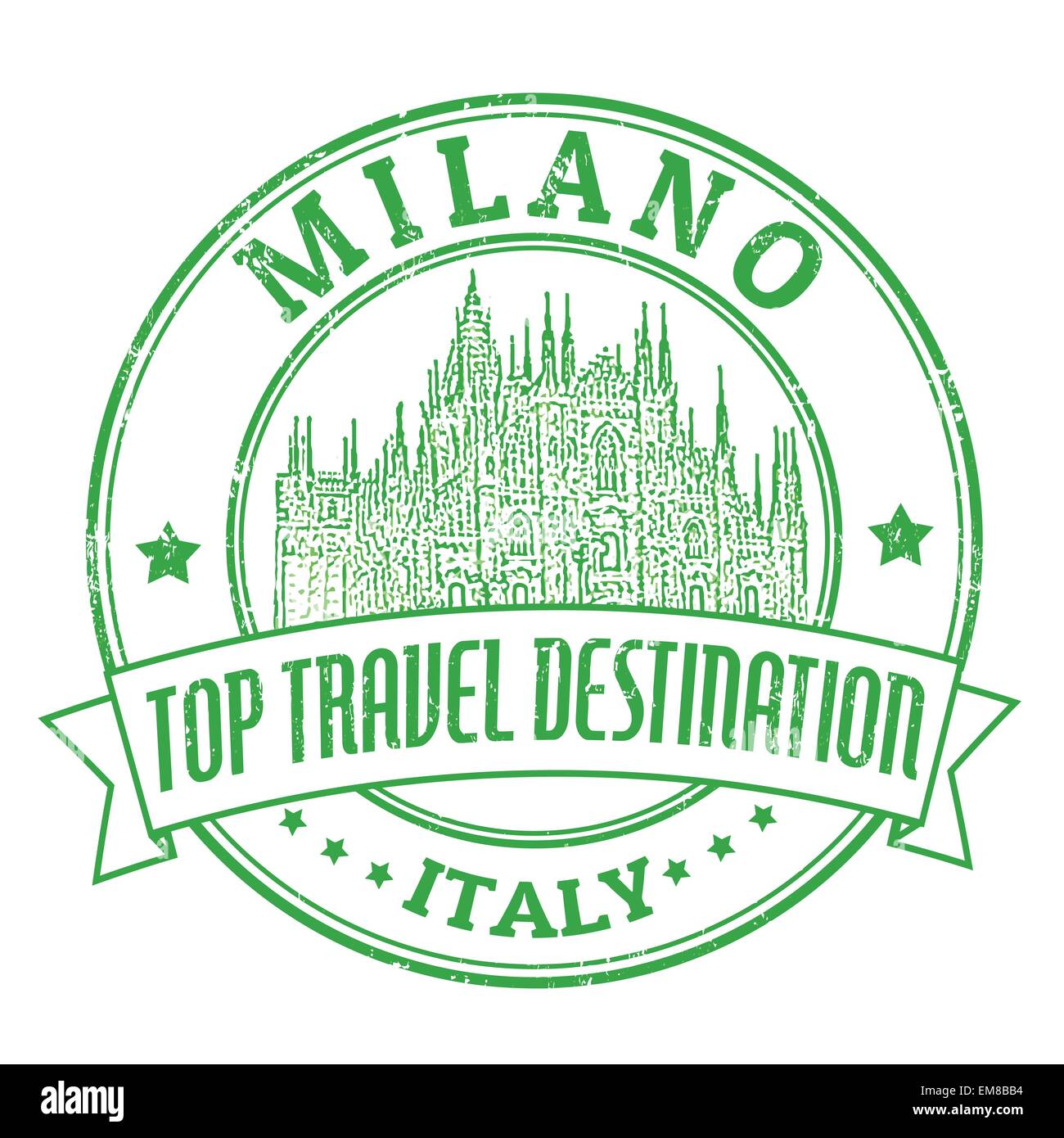 Milano, Italia timbro Illustrazione Vettoriale