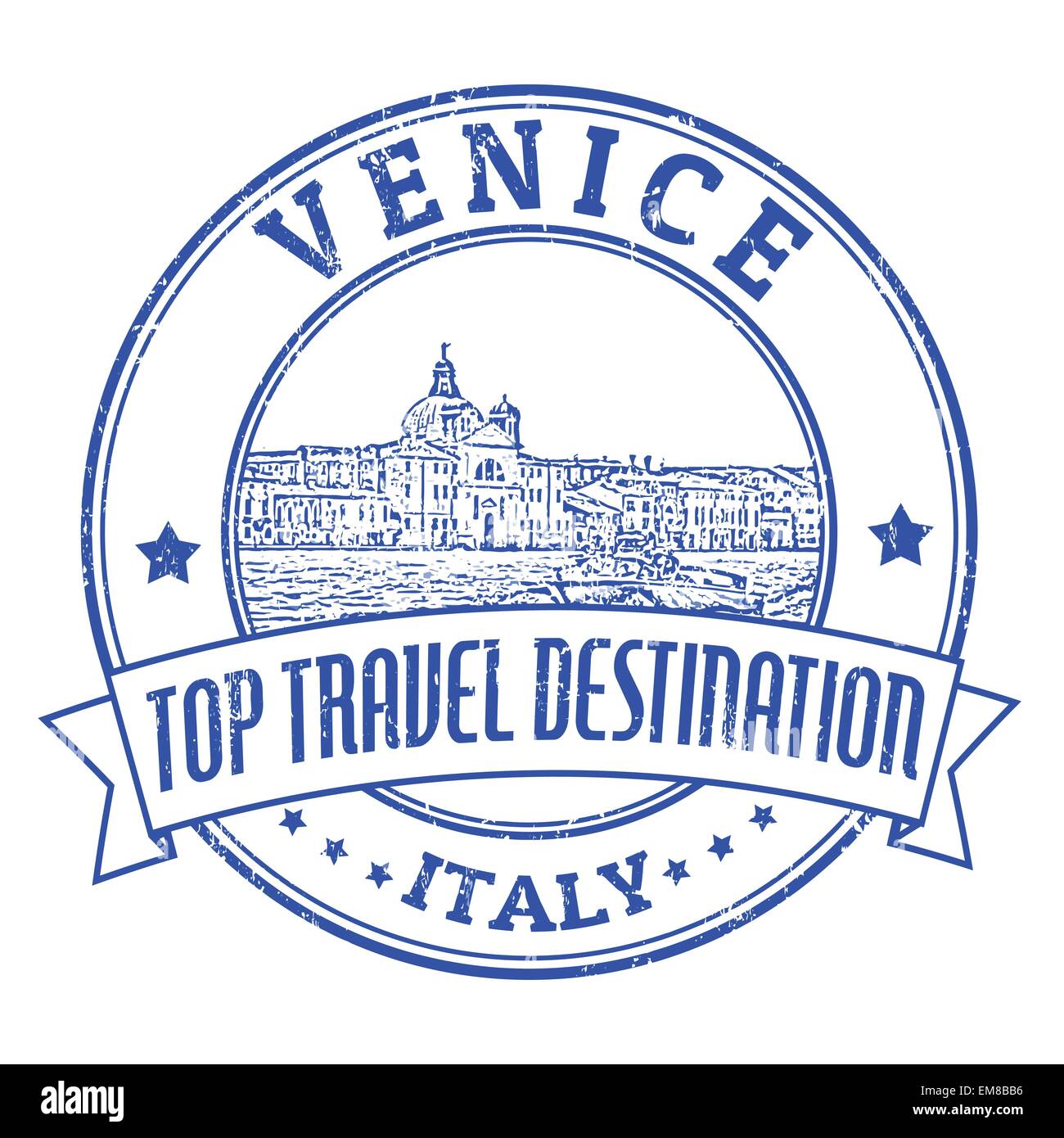 Venezia, Italia timbro Illustrazione Vettoriale
