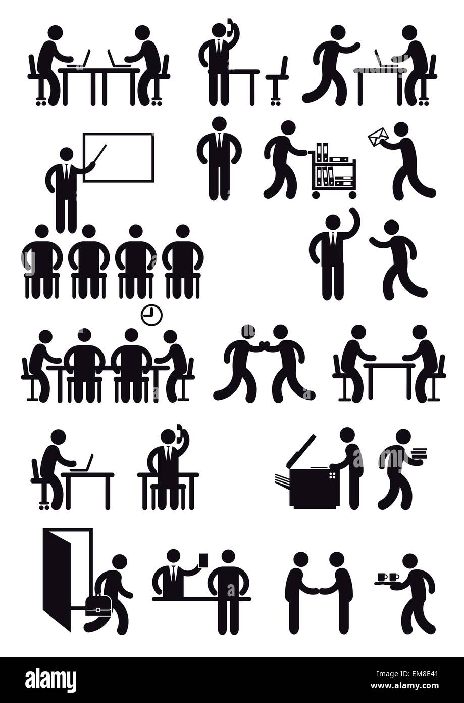 Workstation per ufficio e business Illustrazione Vettoriale