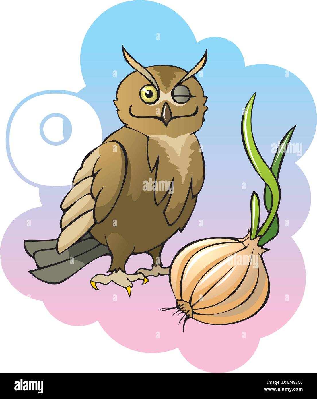 Alfabeto per bambini: lettera O Illustrazione Vettoriale