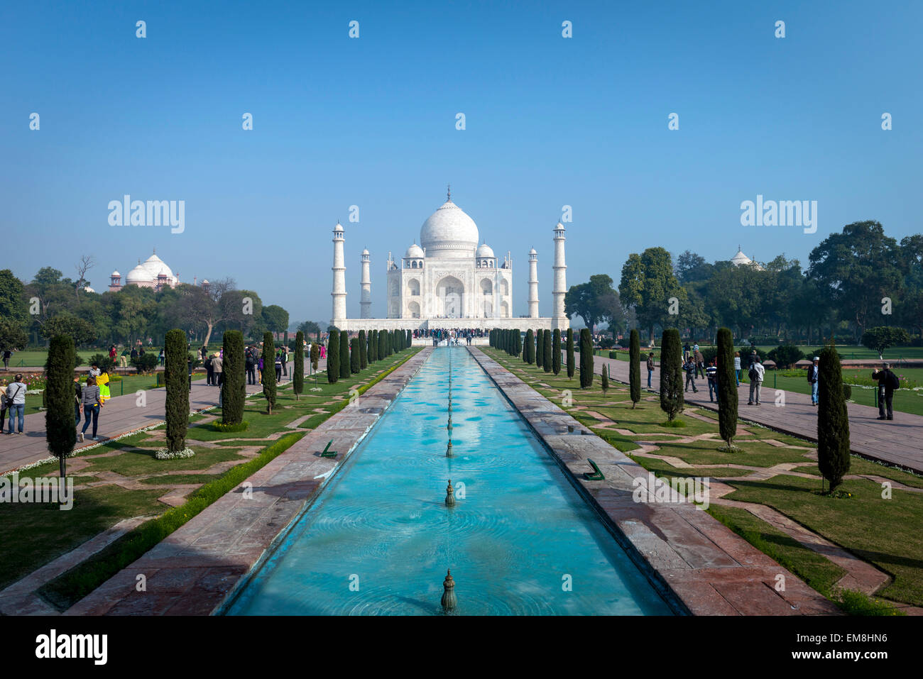 Il Taj Mahal, Agra, India Foto Stock