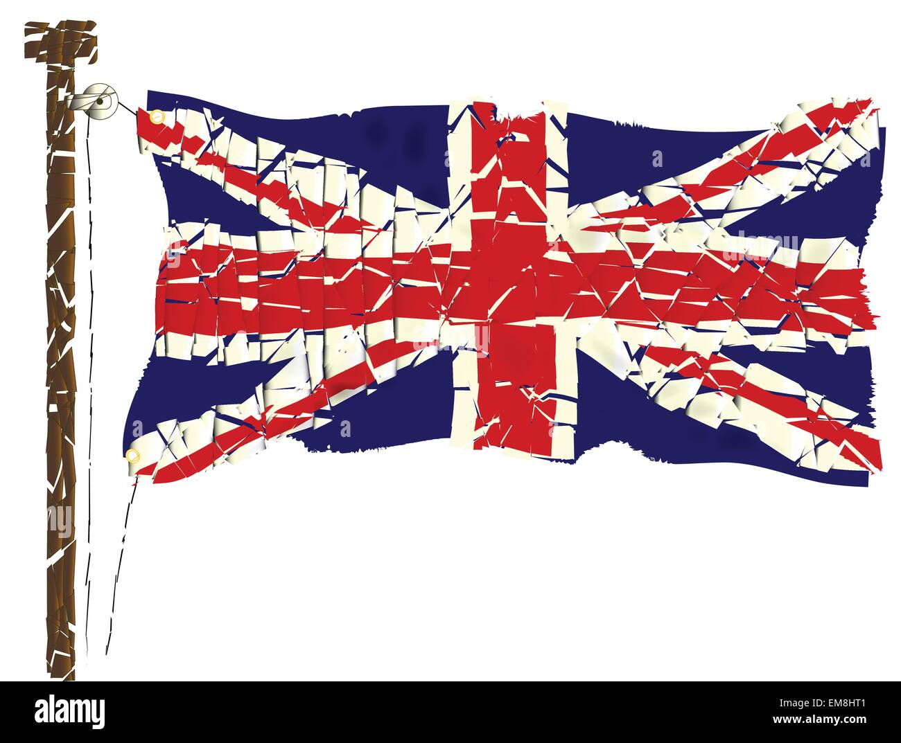 Grunge Union Jack Flag Illustrazione Vettoriale