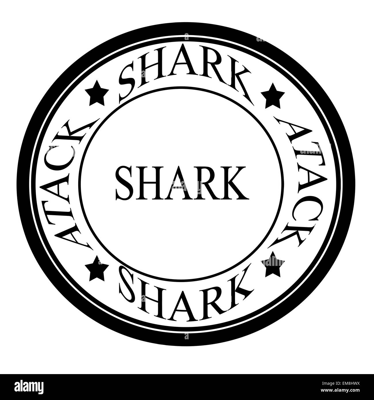 Attacco di squalo Illustrazione Vettoriale