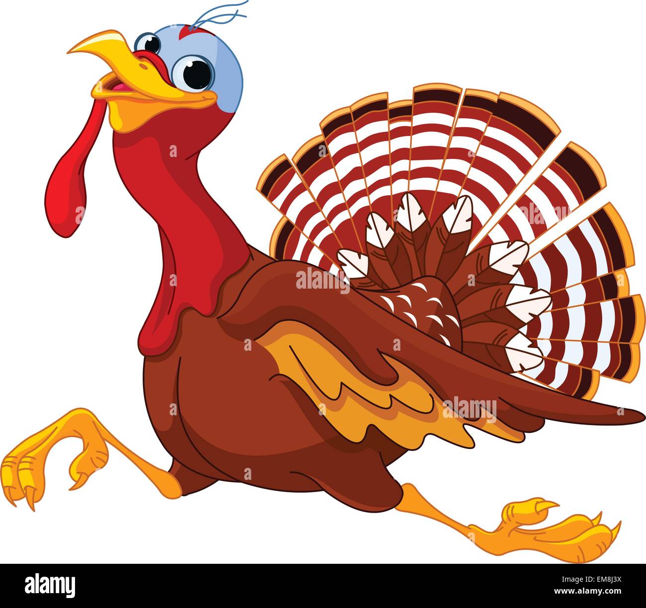 Esecuzione di cartoon della Turchia Illustrazione Vettoriale