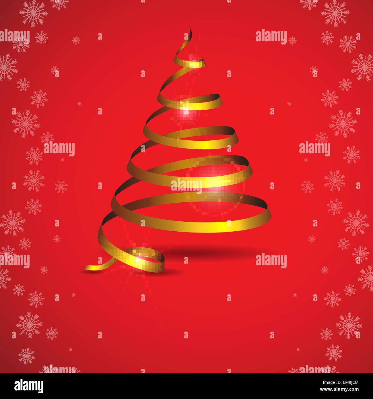 Immagini Natalizie Stilizzate.Nastro Stilizzata Albero Di Natale Immagine E Vettoriale Alamy