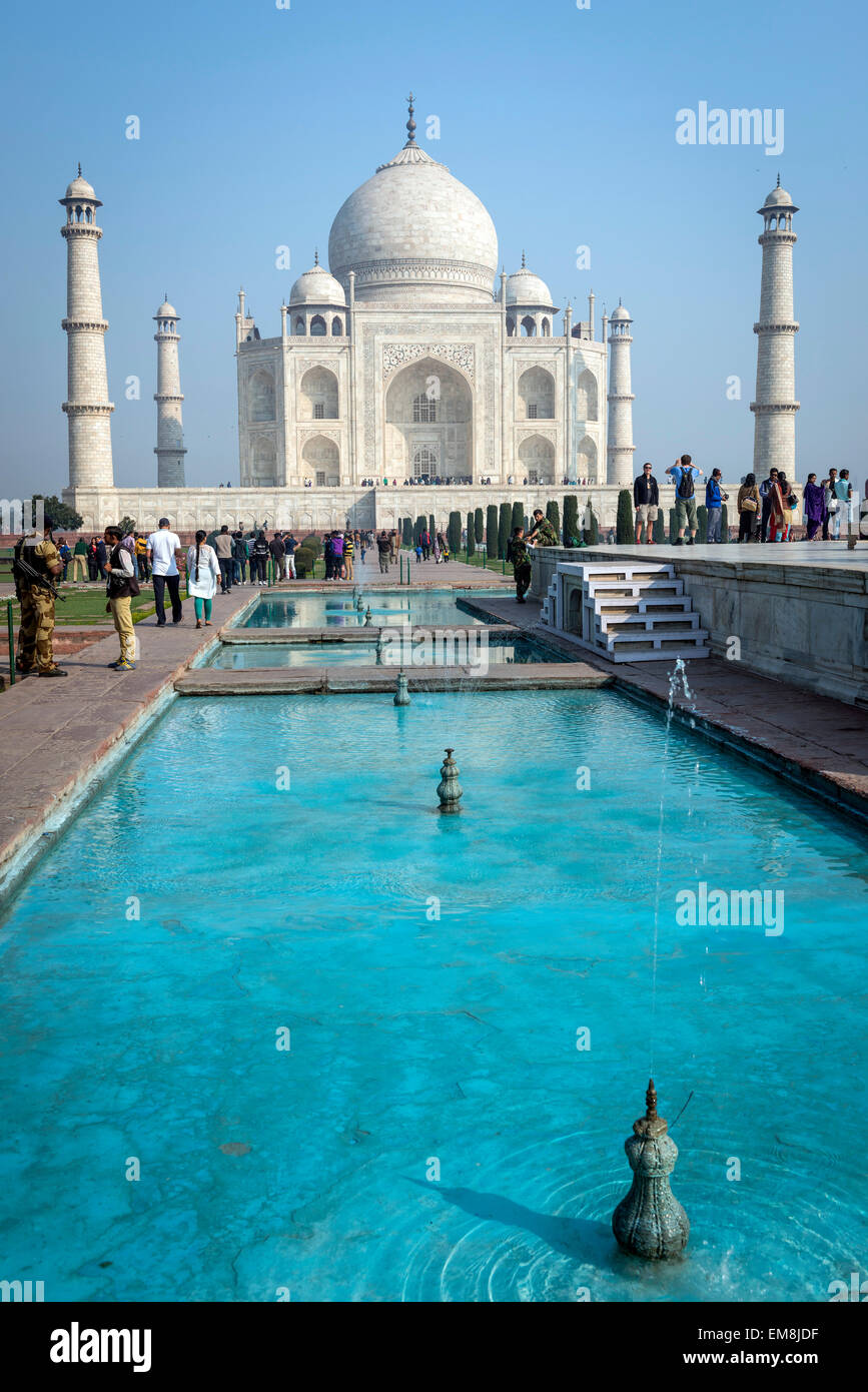 Il Taj Mahal, Agra, India Foto Stock