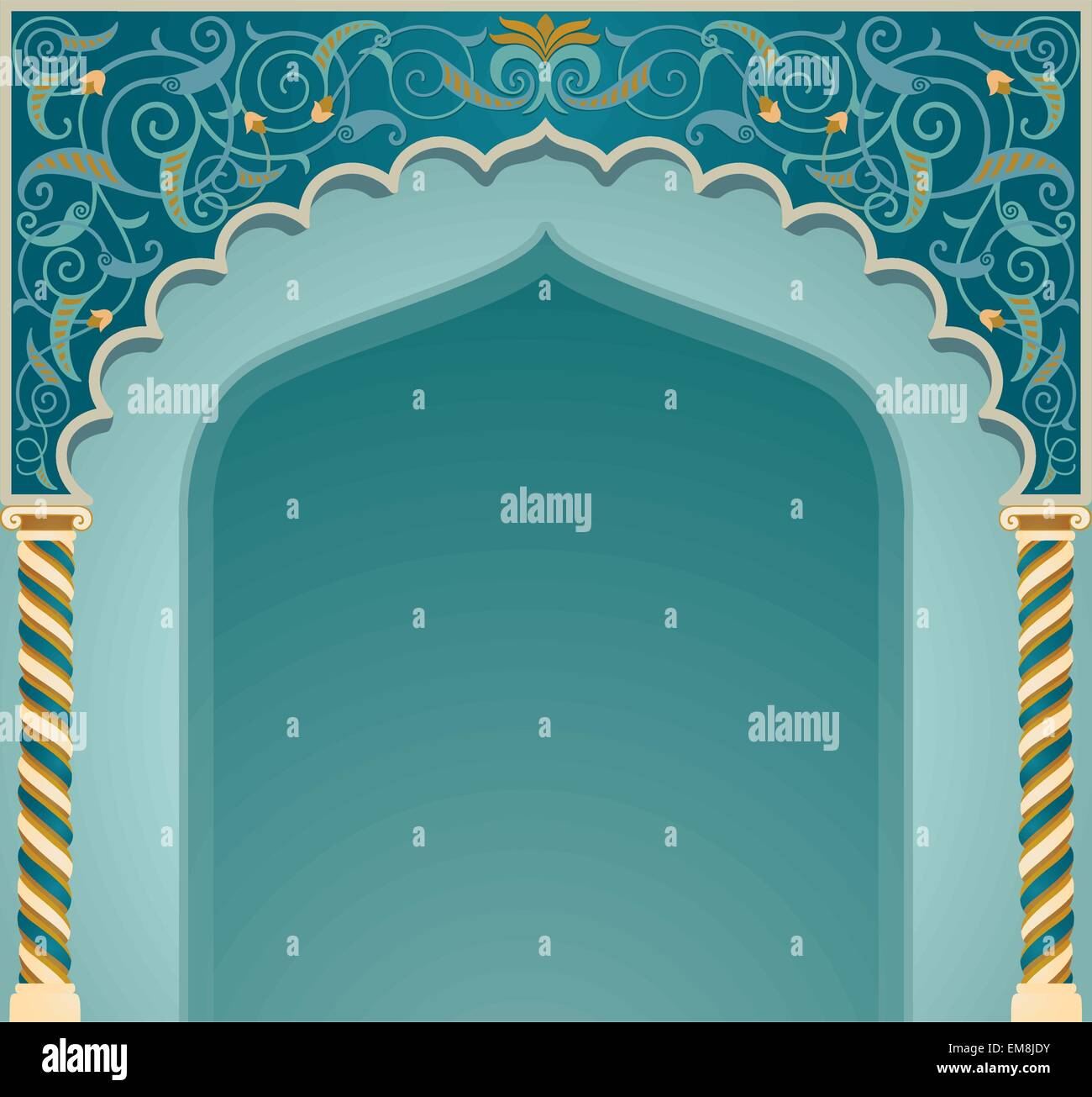Islamic design ad arco Illustrazione Vettoriale