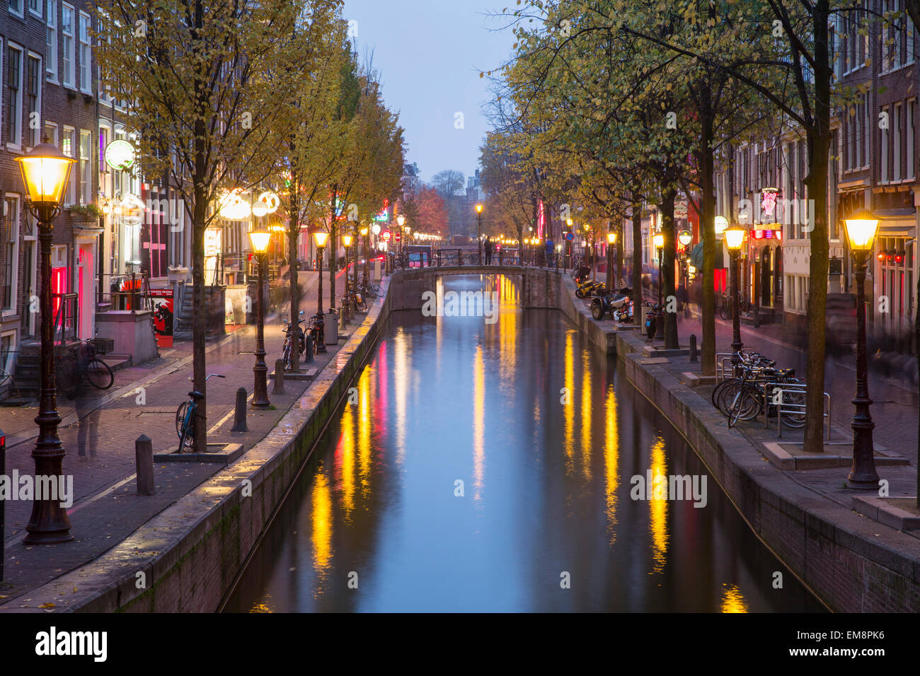 Il quartiere a luci rosse di Amsterdam, Paesi Bassi Foto Stock