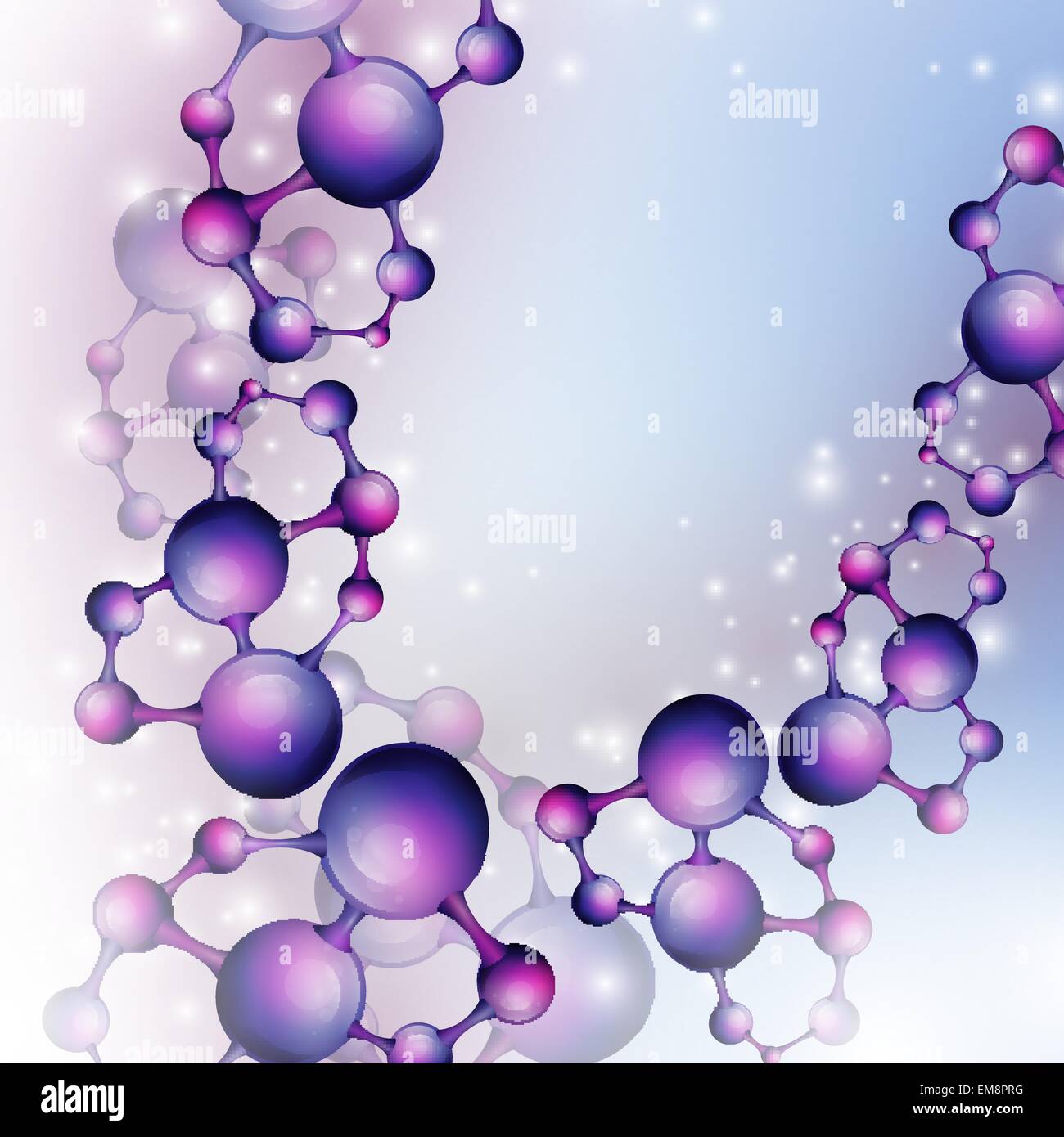 3d sfondo molecola. Illustrazione Vettoriale