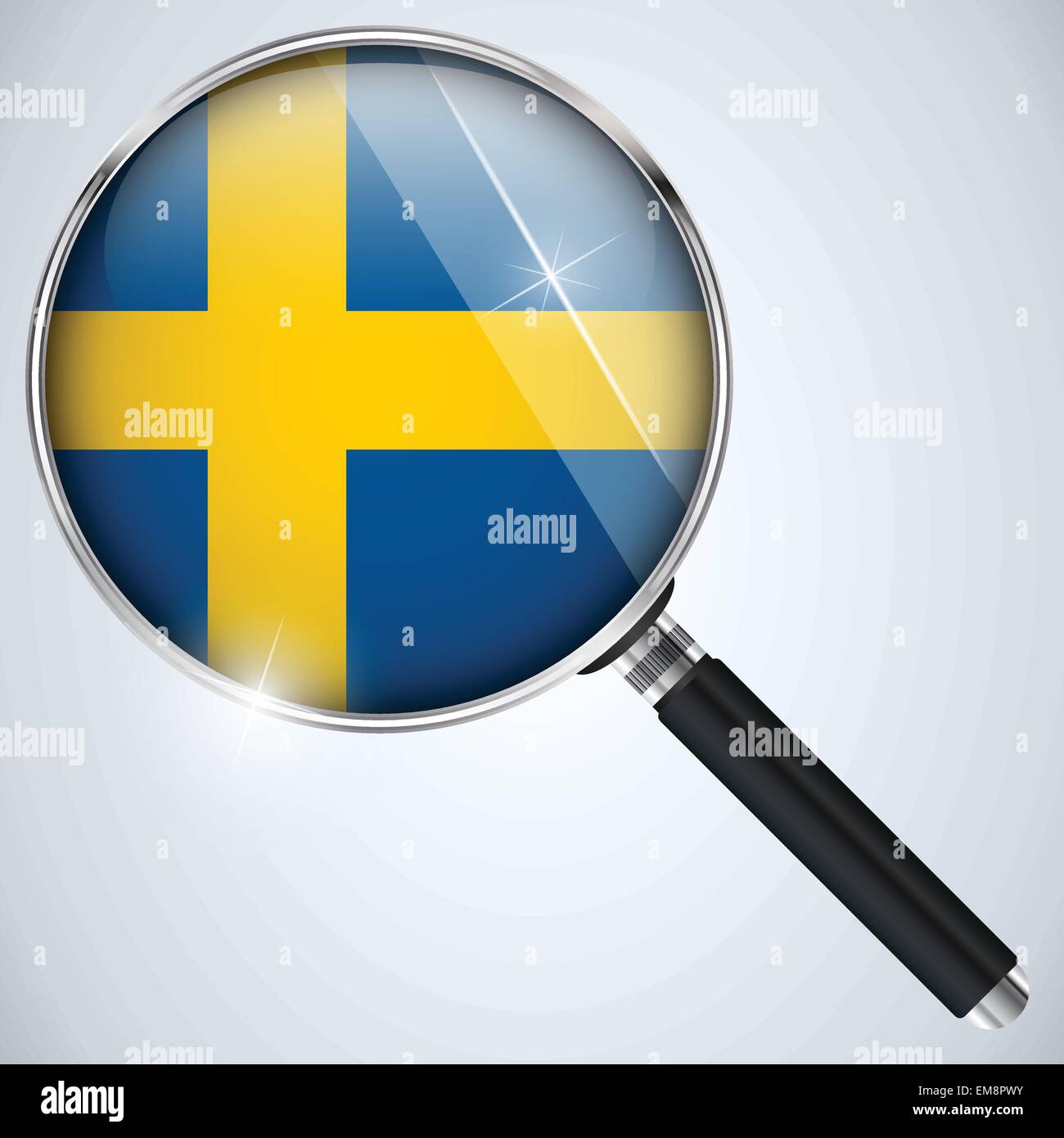 NSA PER IL GOVERNO DEGLI STATI UNITI Programma Spy Paese SVEZIA Illustrazione Vettoriale