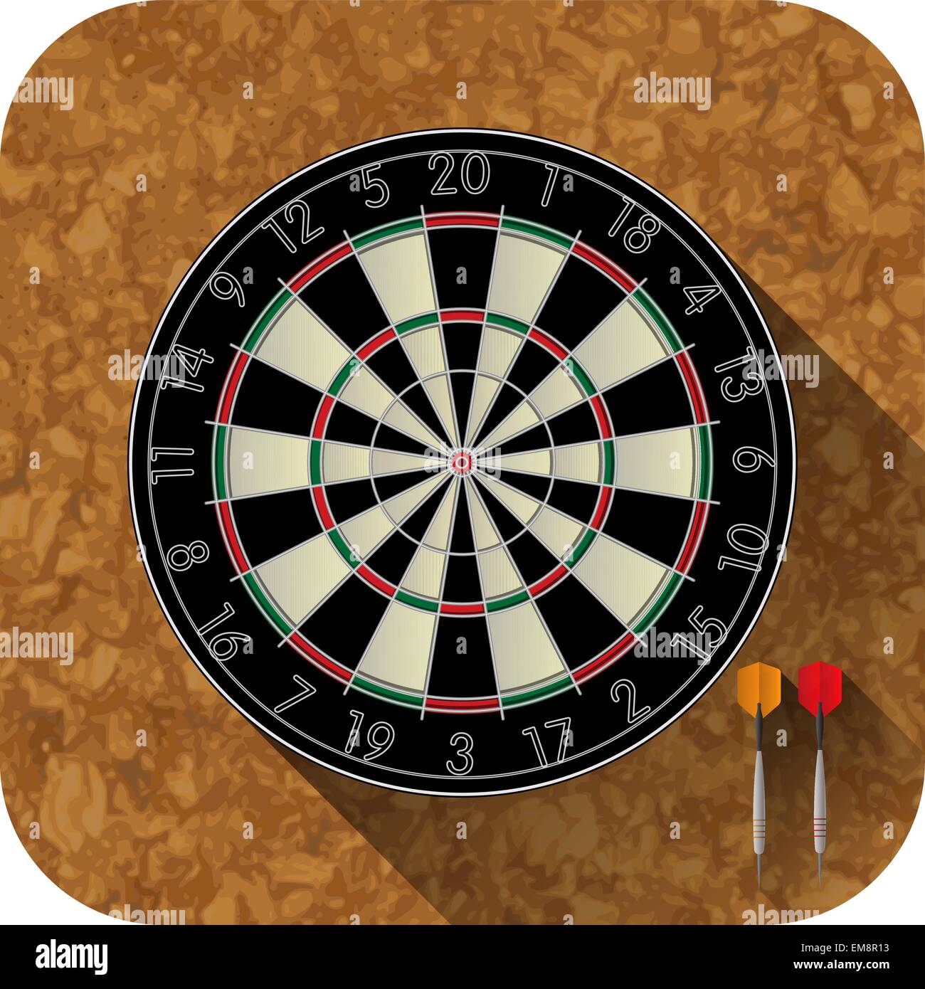 Dart board icona app Illustrazione Vettoriale