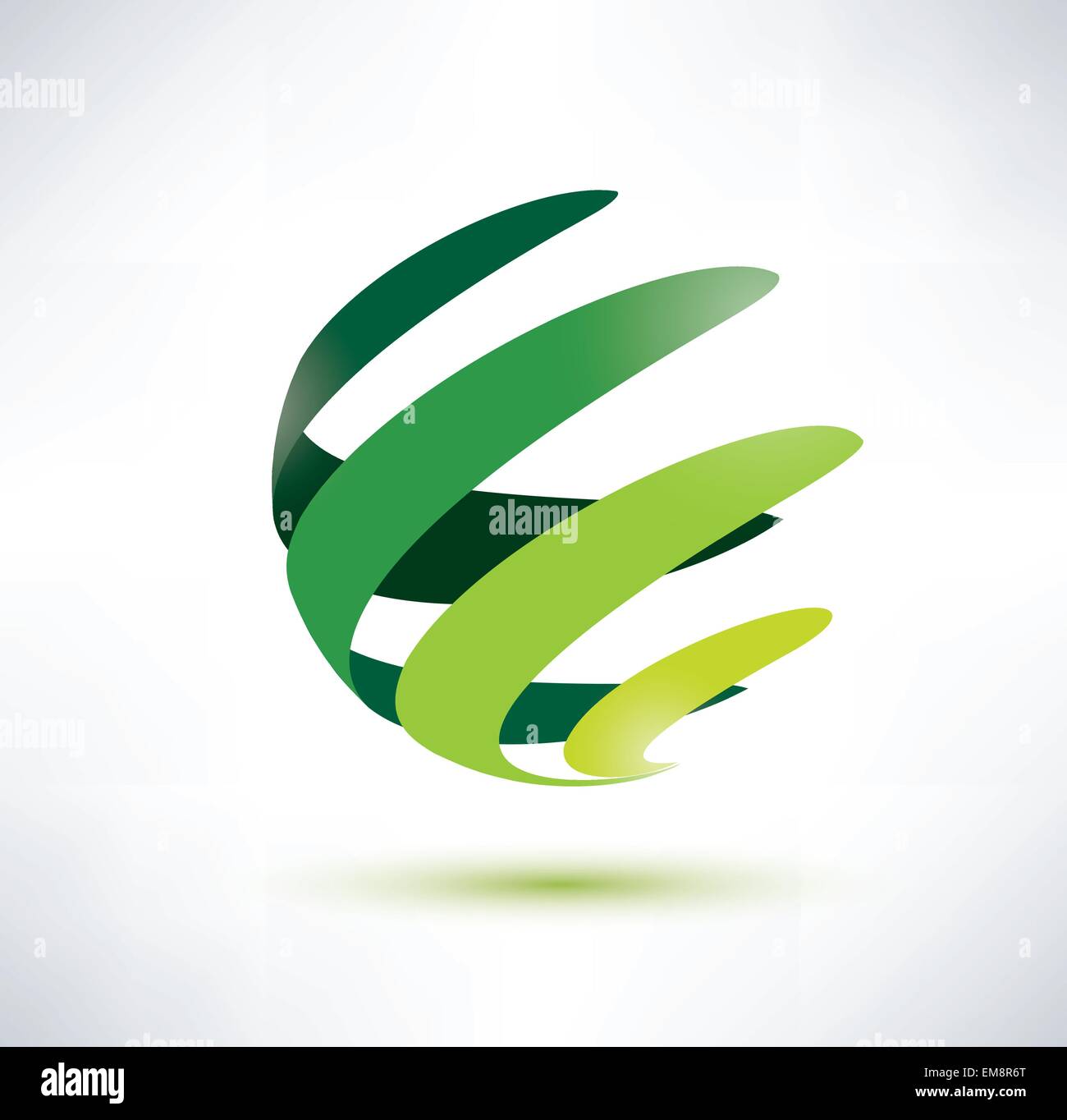 Verde abctract icona globo Illustrazione Vettoriale