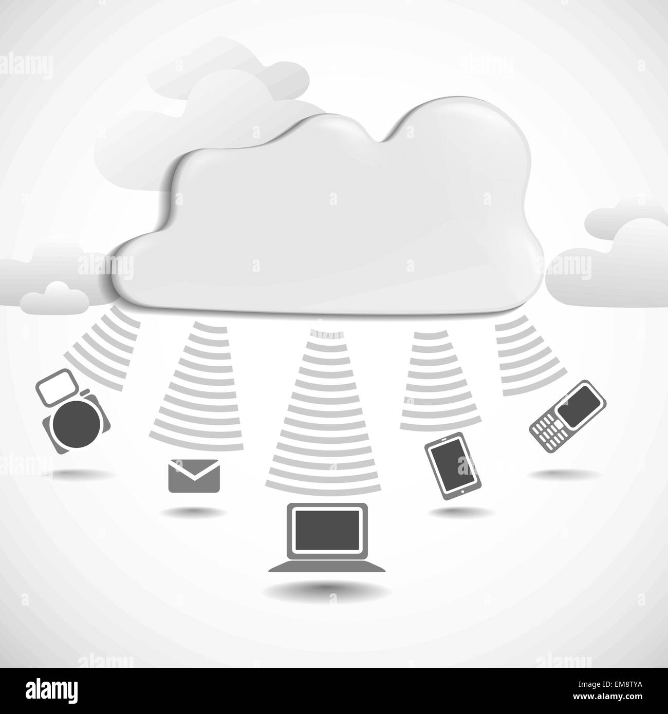 Il Cloud Computing concetto. Illustrazione Vettoriale