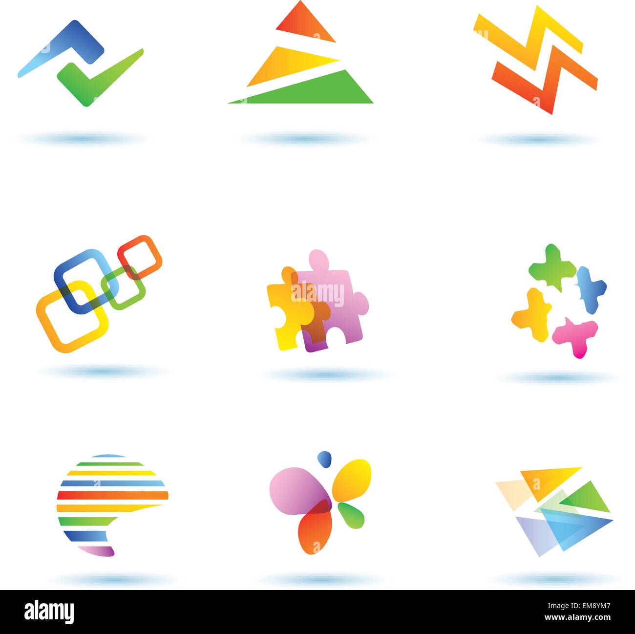 Set di astratto icone vettoriali Illustrazione Vettoriale