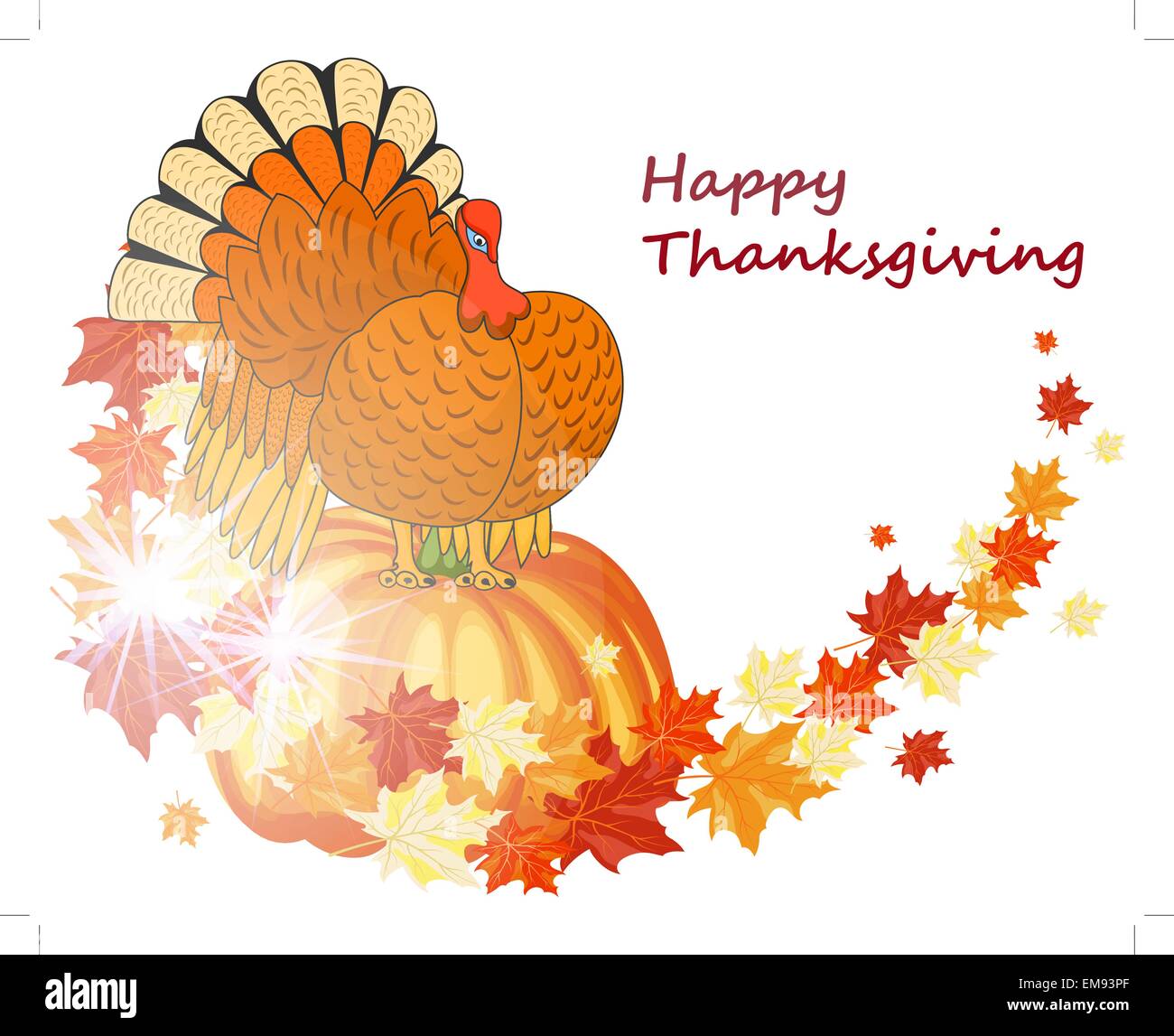 La Giornata del ringraziamento lo sfondo Illustrazione Vettoriale