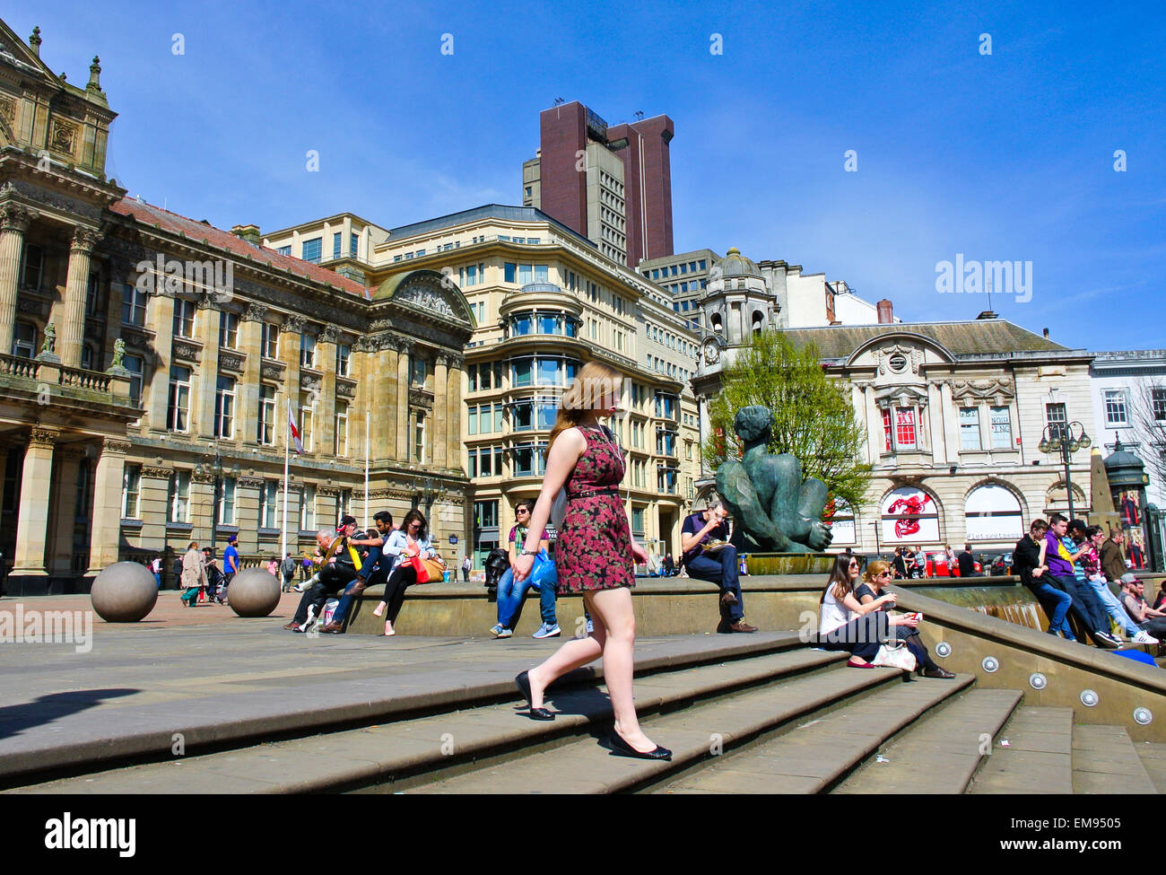Birmingham City Centre shoppers England Regno Unito Foto Stock