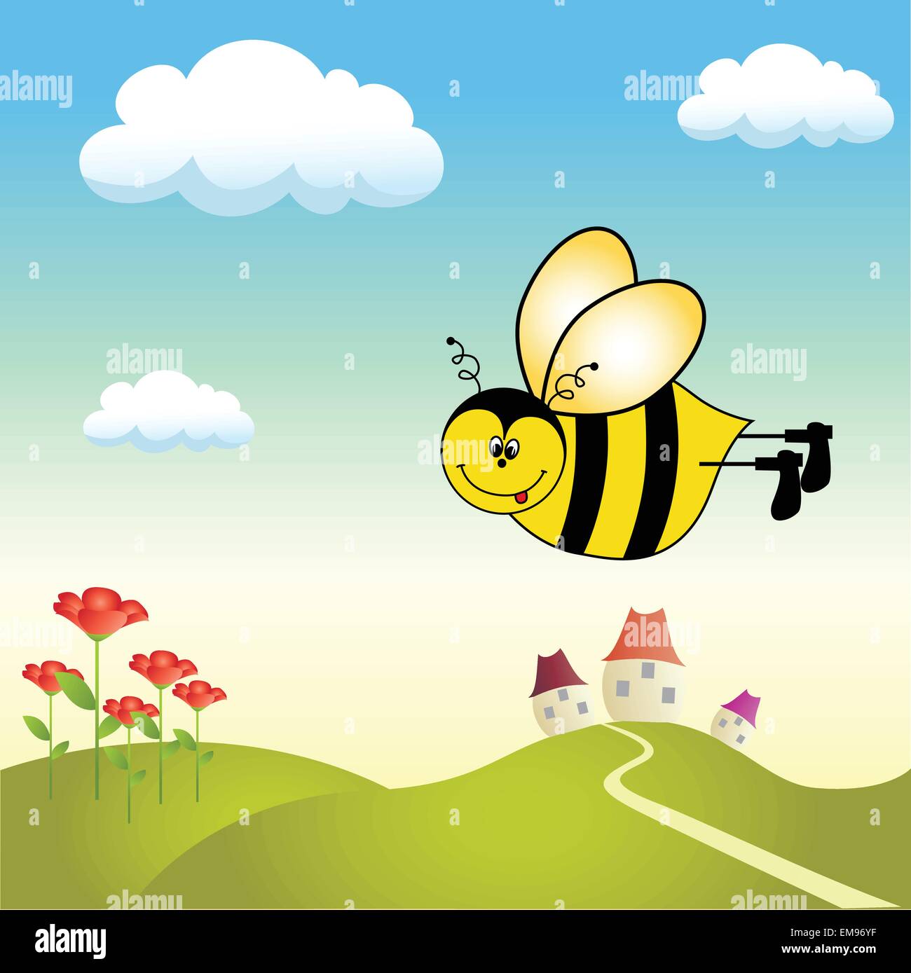 ape felice Illustrazione Vettoriale
