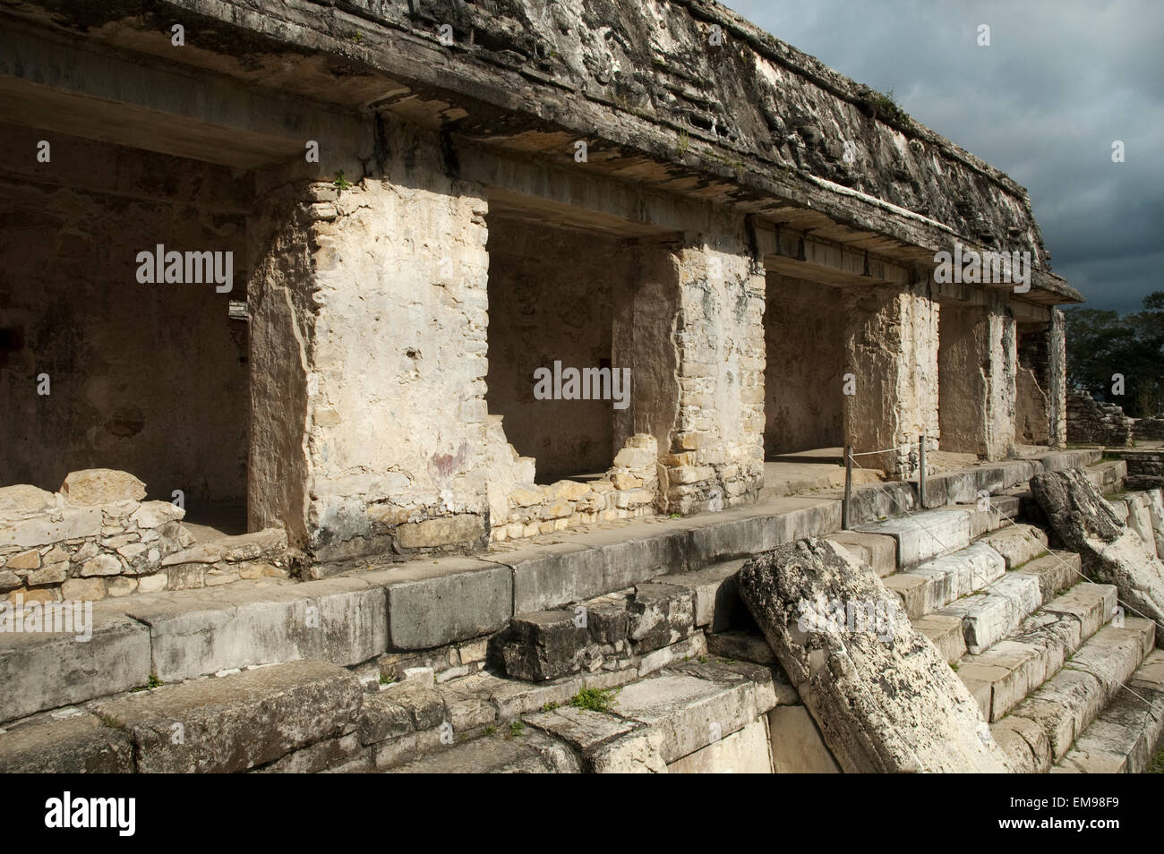 Il palazzo, Palenque, Chiapas, Messico Foto Stock