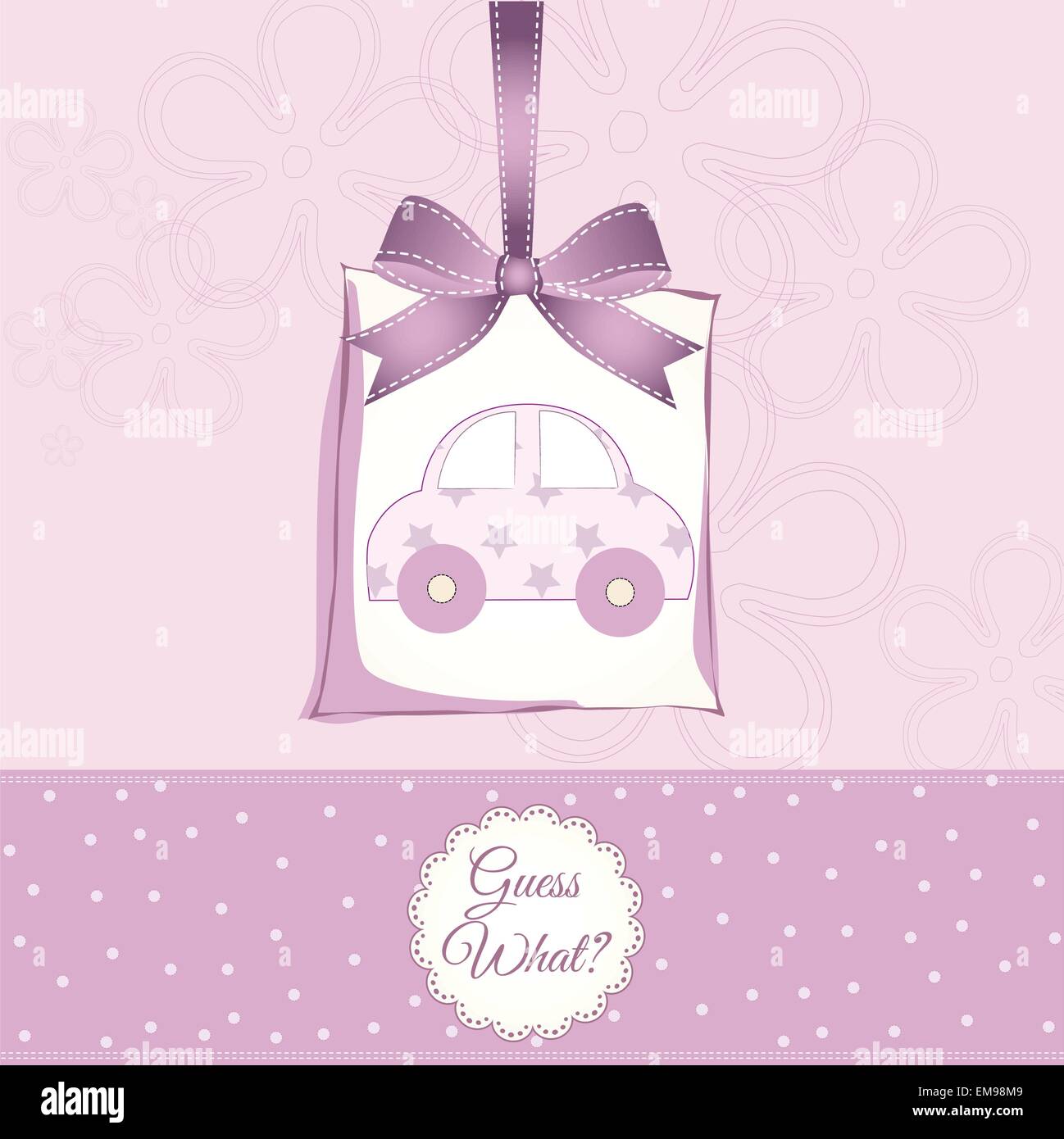 Nuovo annuncio baby card Illustrazione Vettoriale