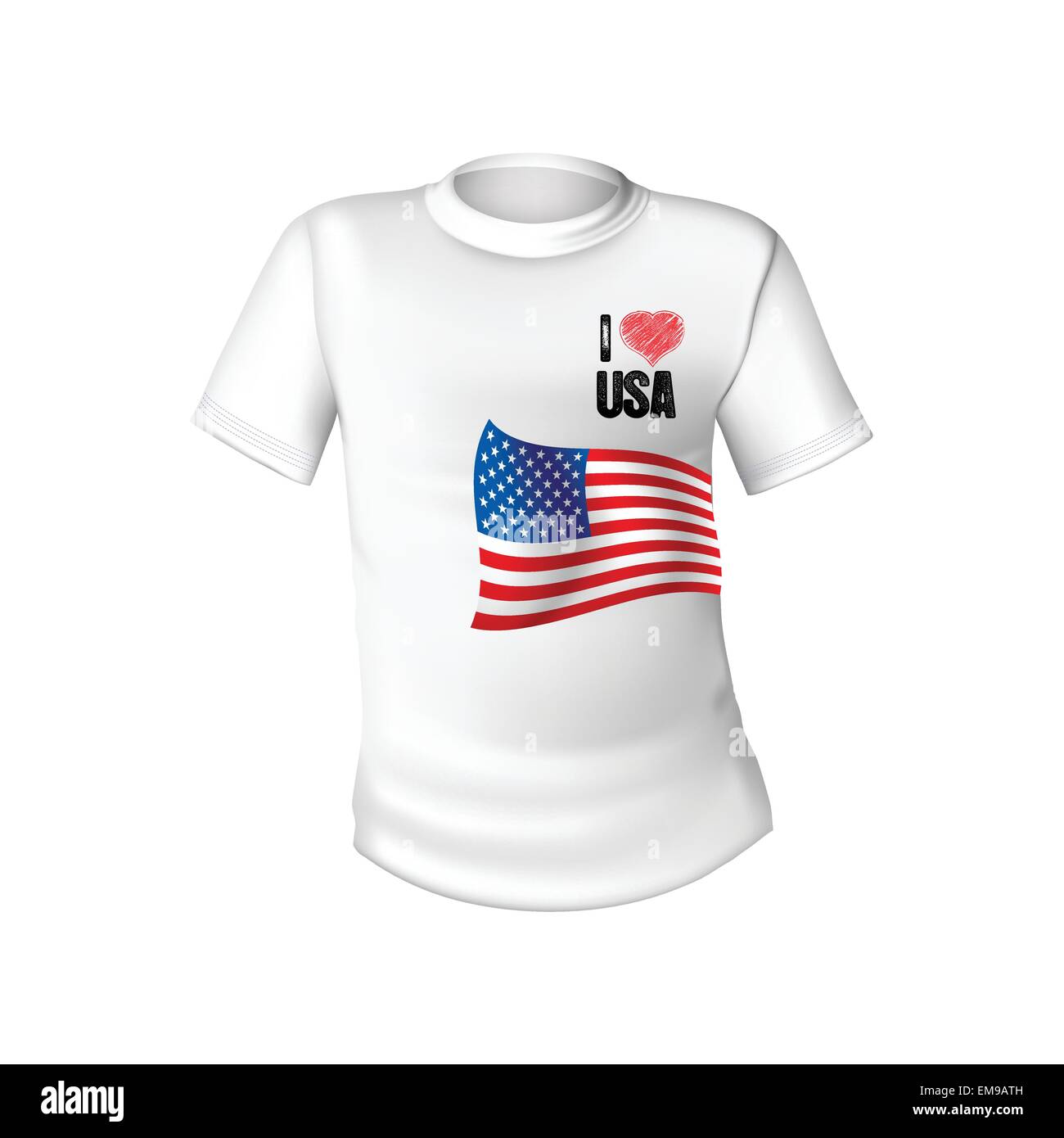American elegante t-shirt Illustrazione Vettoriale