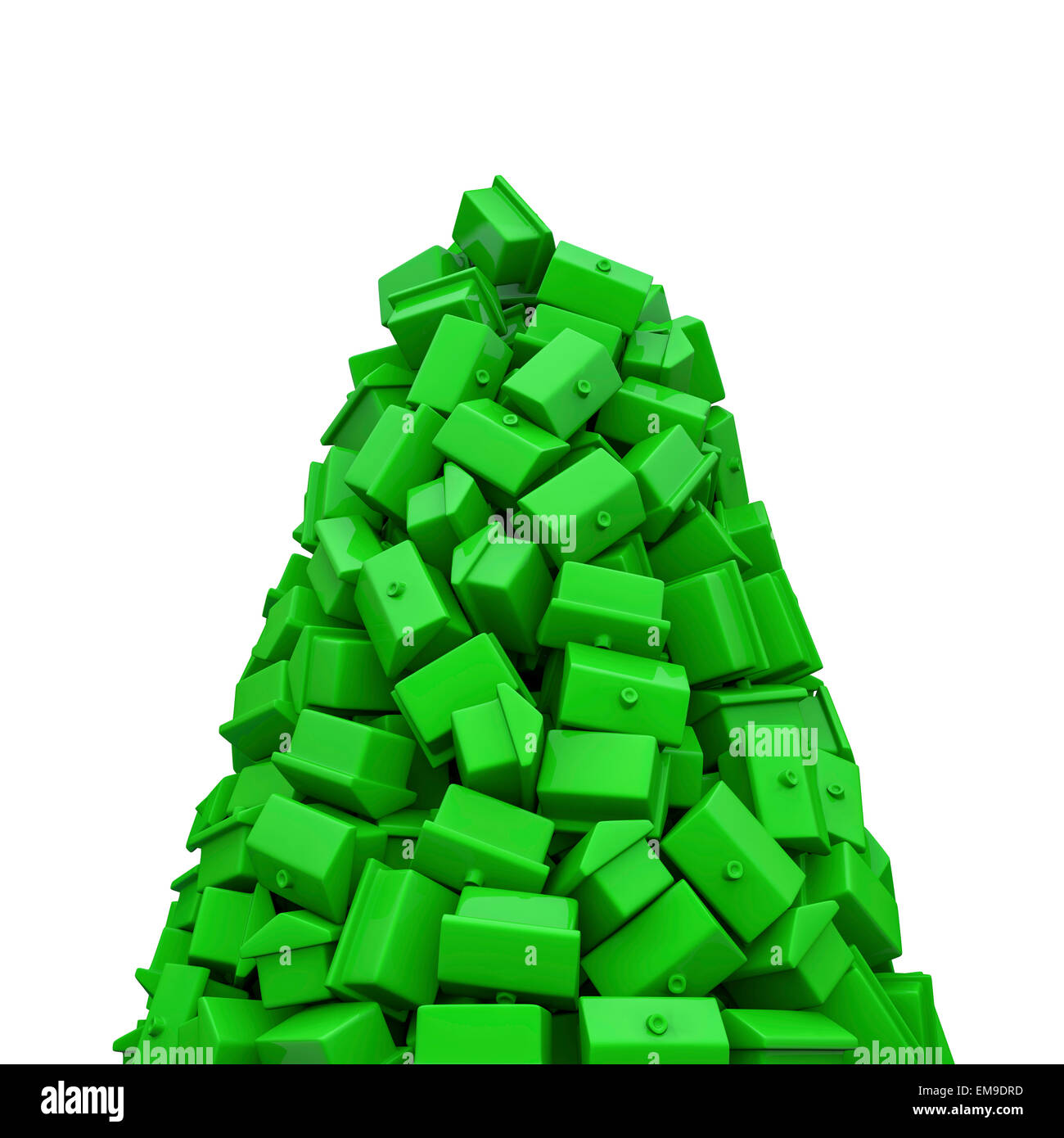 3D render di centinaia di case giocattolo Foto Stock