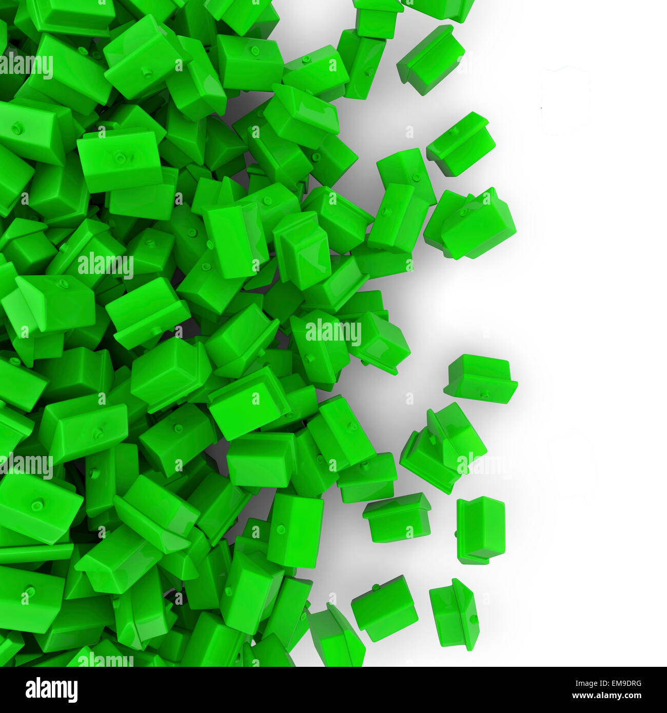 3D render di centinaia di case giocattolo Foto Stock