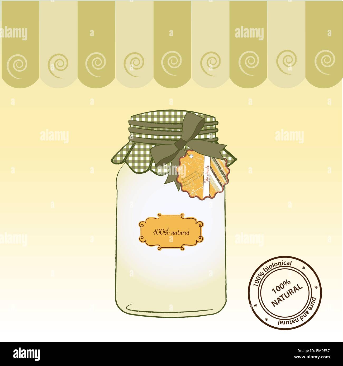 Puro alimenti biologici jar Illustrazione Vettoriale