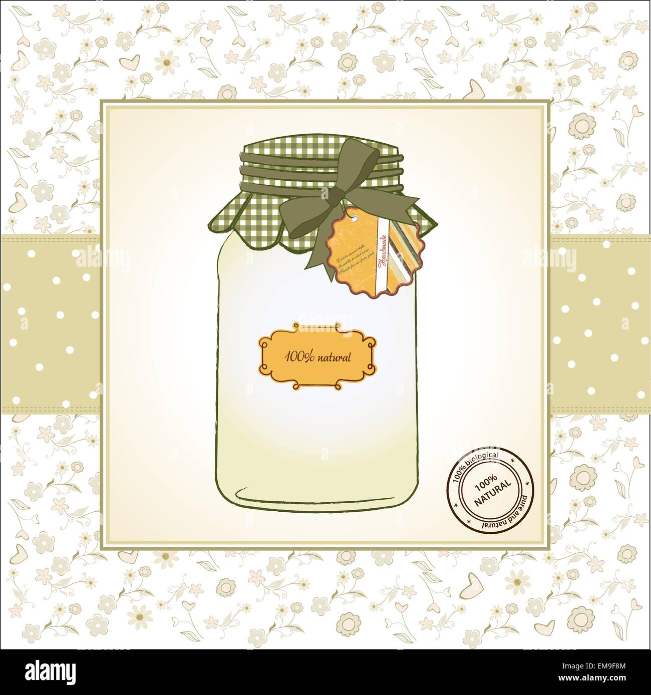 Puro alimenti biologici jar Illustrazione Vettoriale