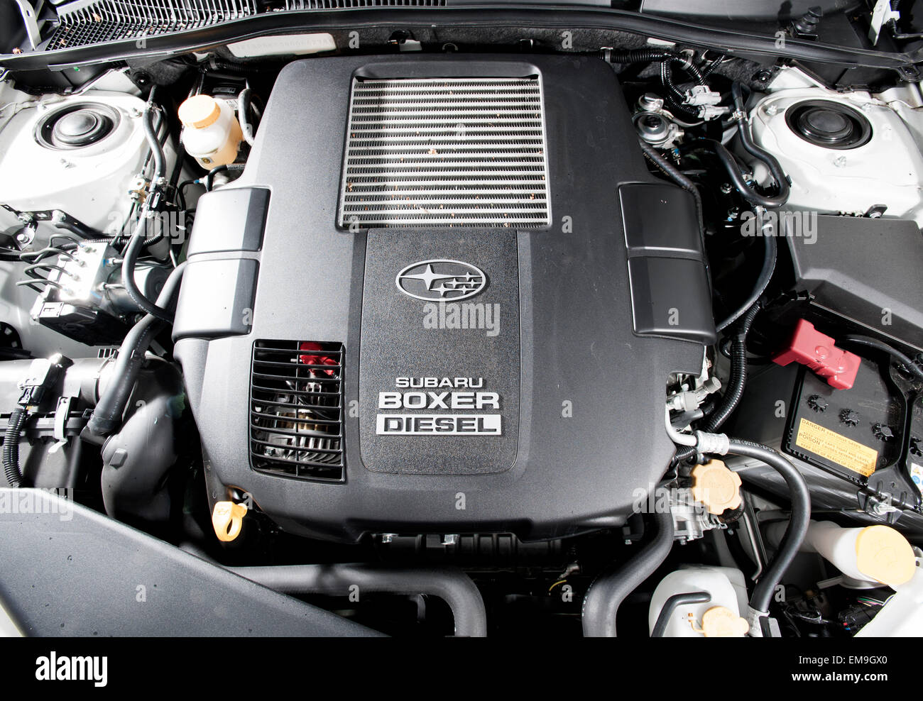 2008 Subaru Legacy con boxer diesel motore Foto stock - Alamy