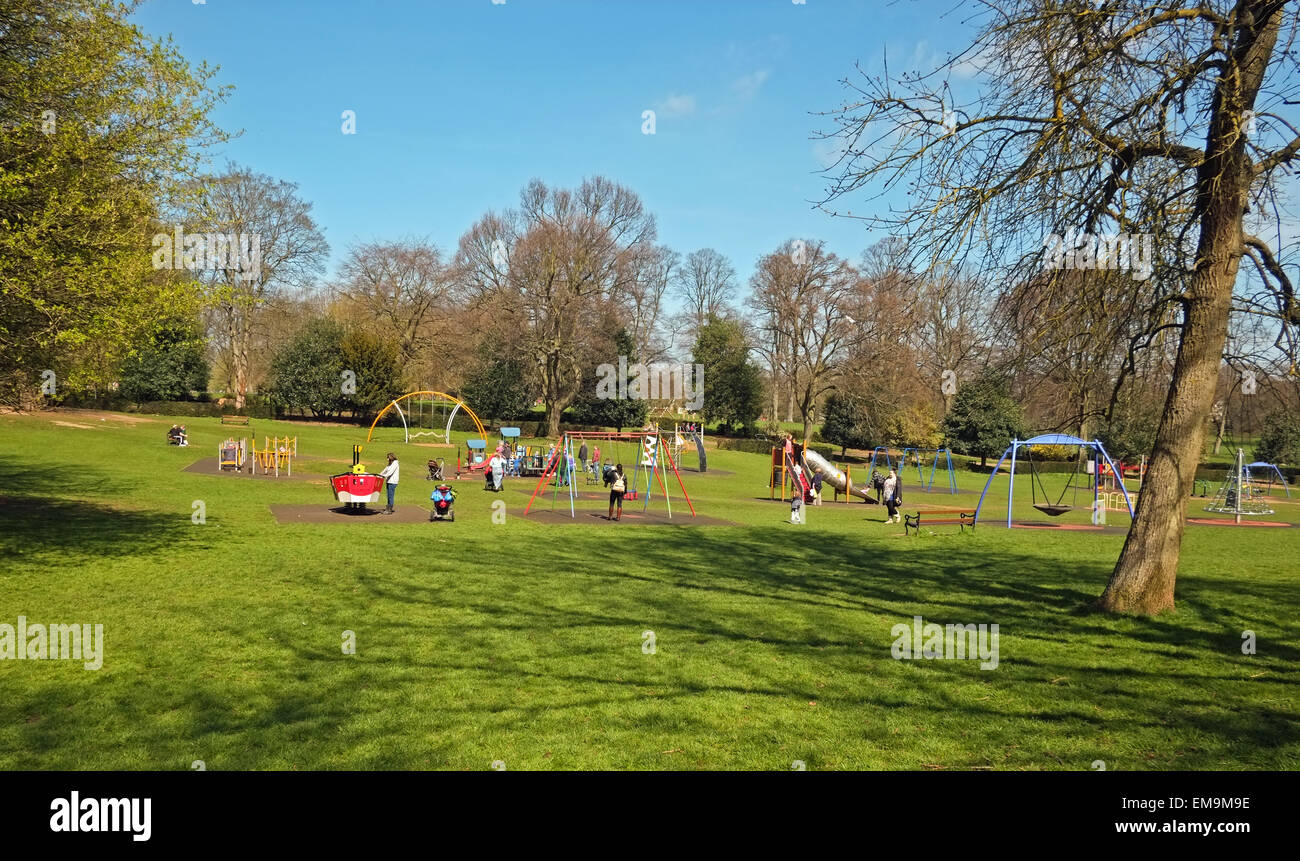 Parco giochi di Abington park Northampton Foto Stock