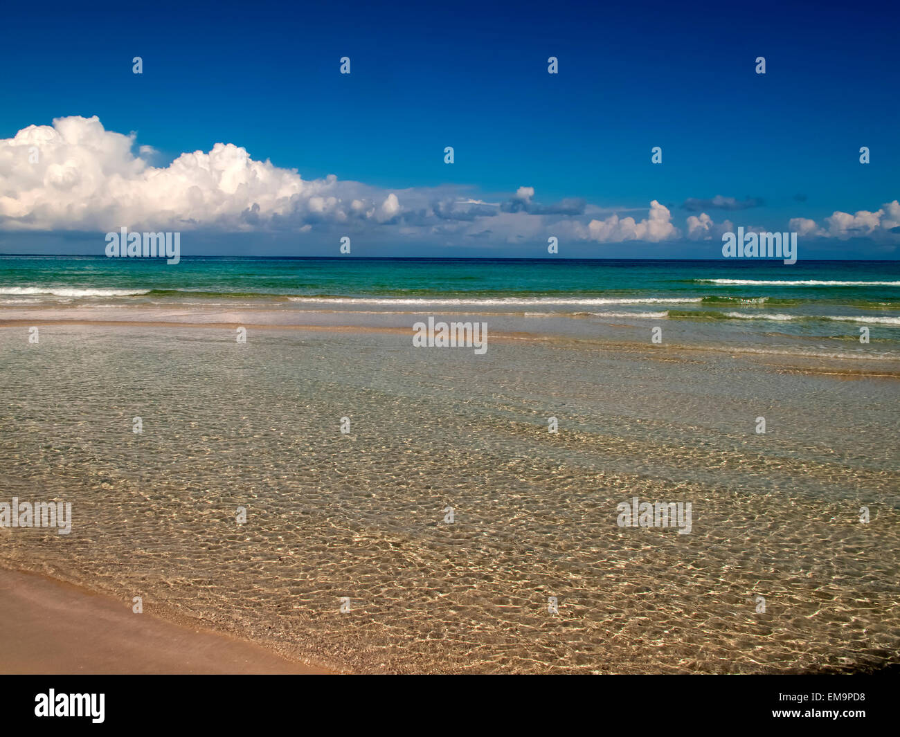 Particolare della spiaggia di Cuba Foto Stock