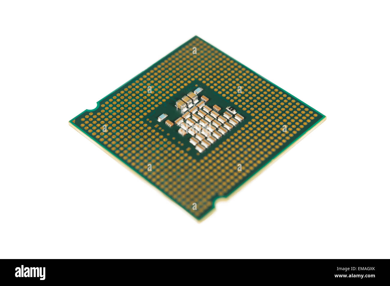 Unità centrale di elaborazione (CPU) isolati su sfondo bianco Foto Stock