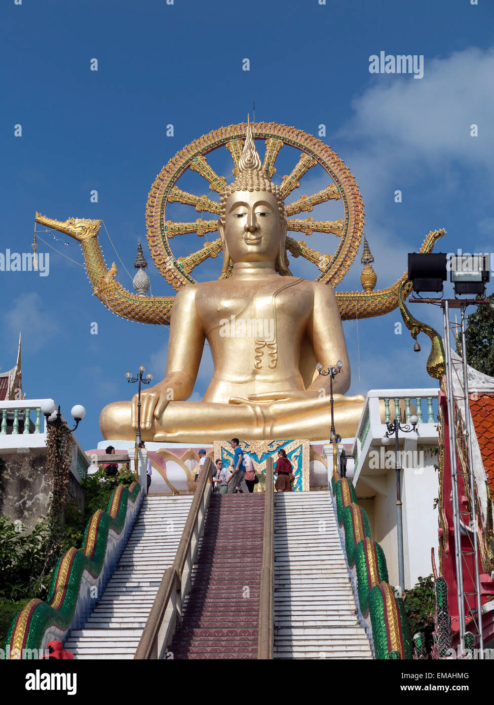 Grande Tempio del Buddha sull'isola thailandese di Koh Samui Foto Stock