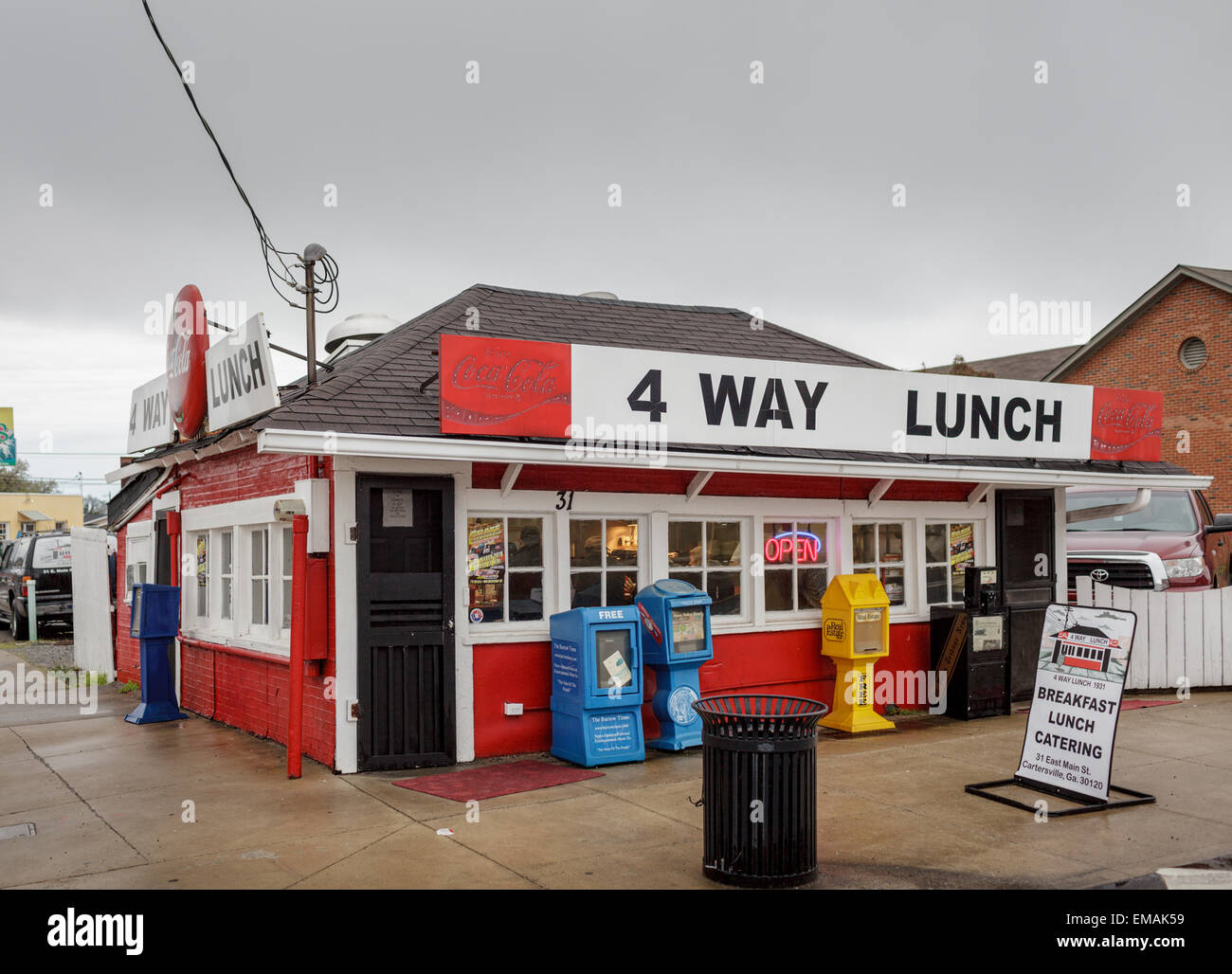 Vintage diner, Cartersville, Georgia Foto Stock