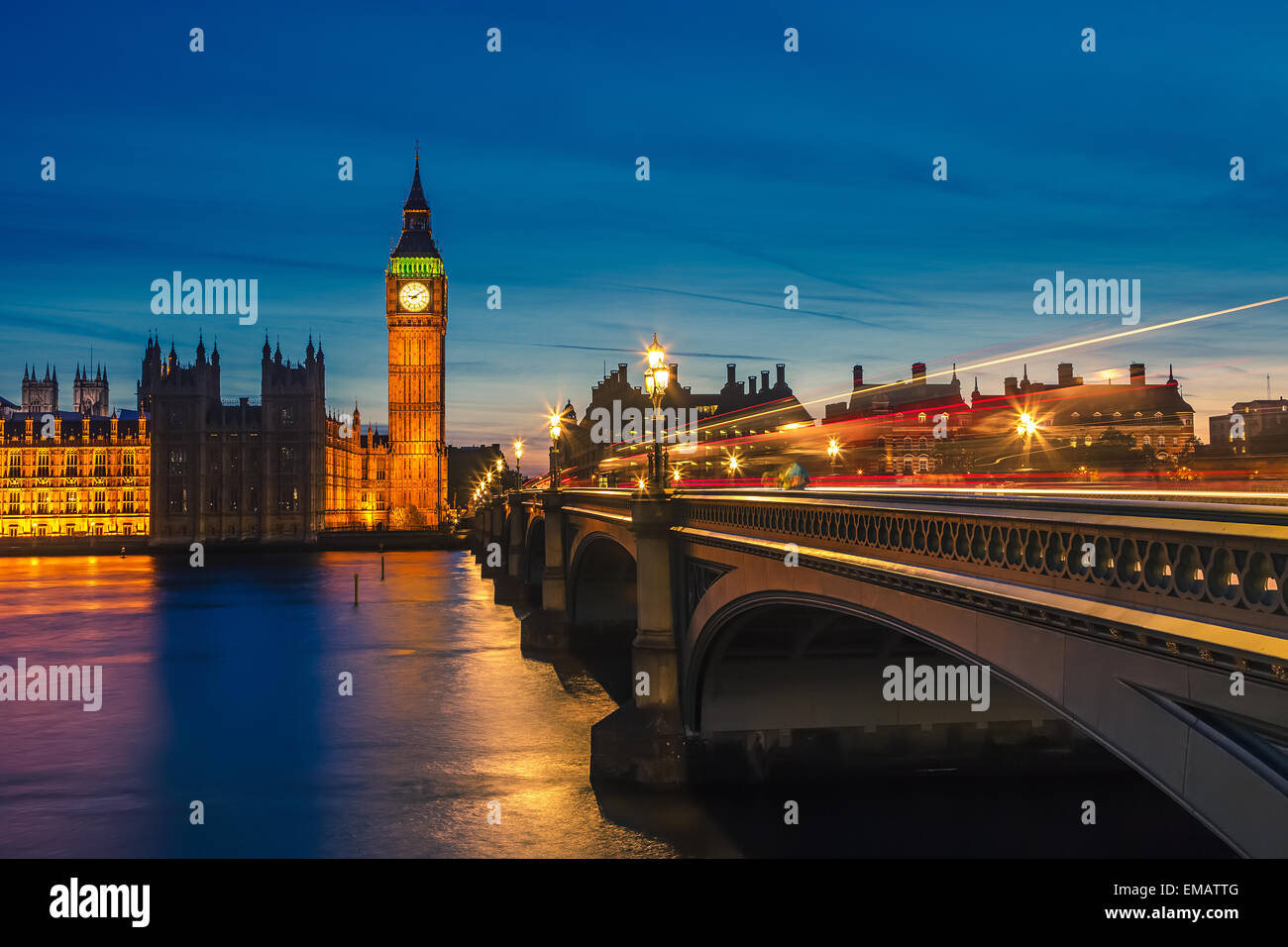 Il Big Ben e le case del parlamento, Londra Foto Stock