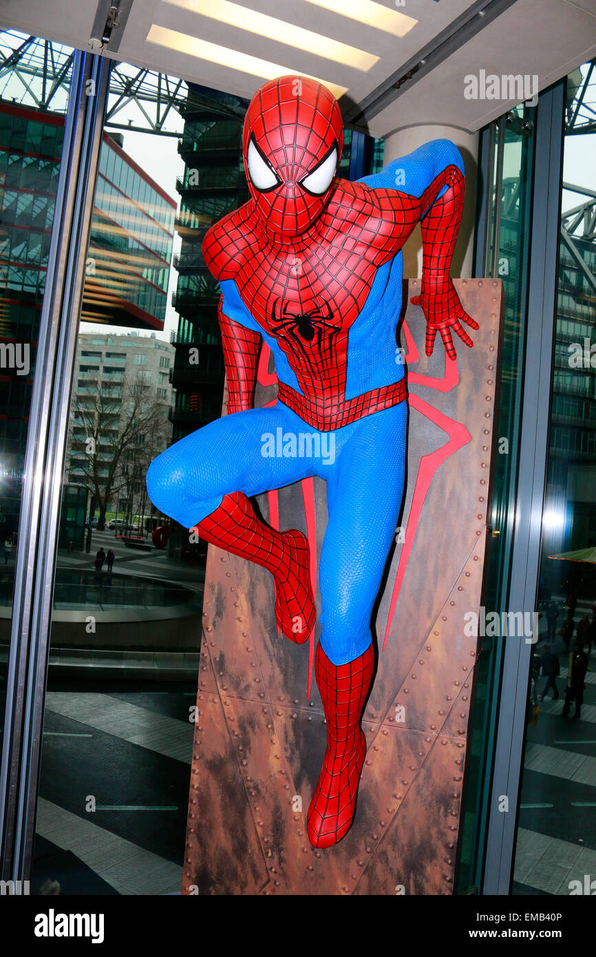 Spiderman-Figur, Berlino. Foto Stock
