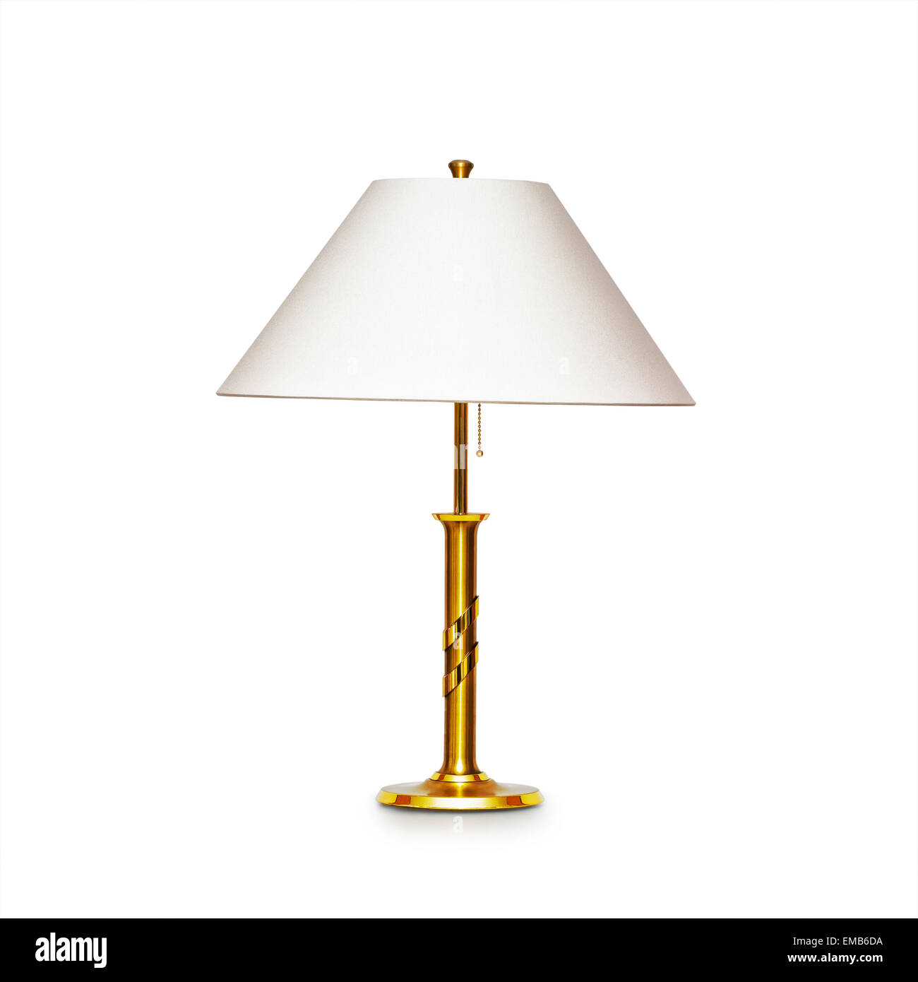 Classic lampada da tavolo isolato su sfondo bianco. Oggetto con un tracciato di ritaglio Foto Stock