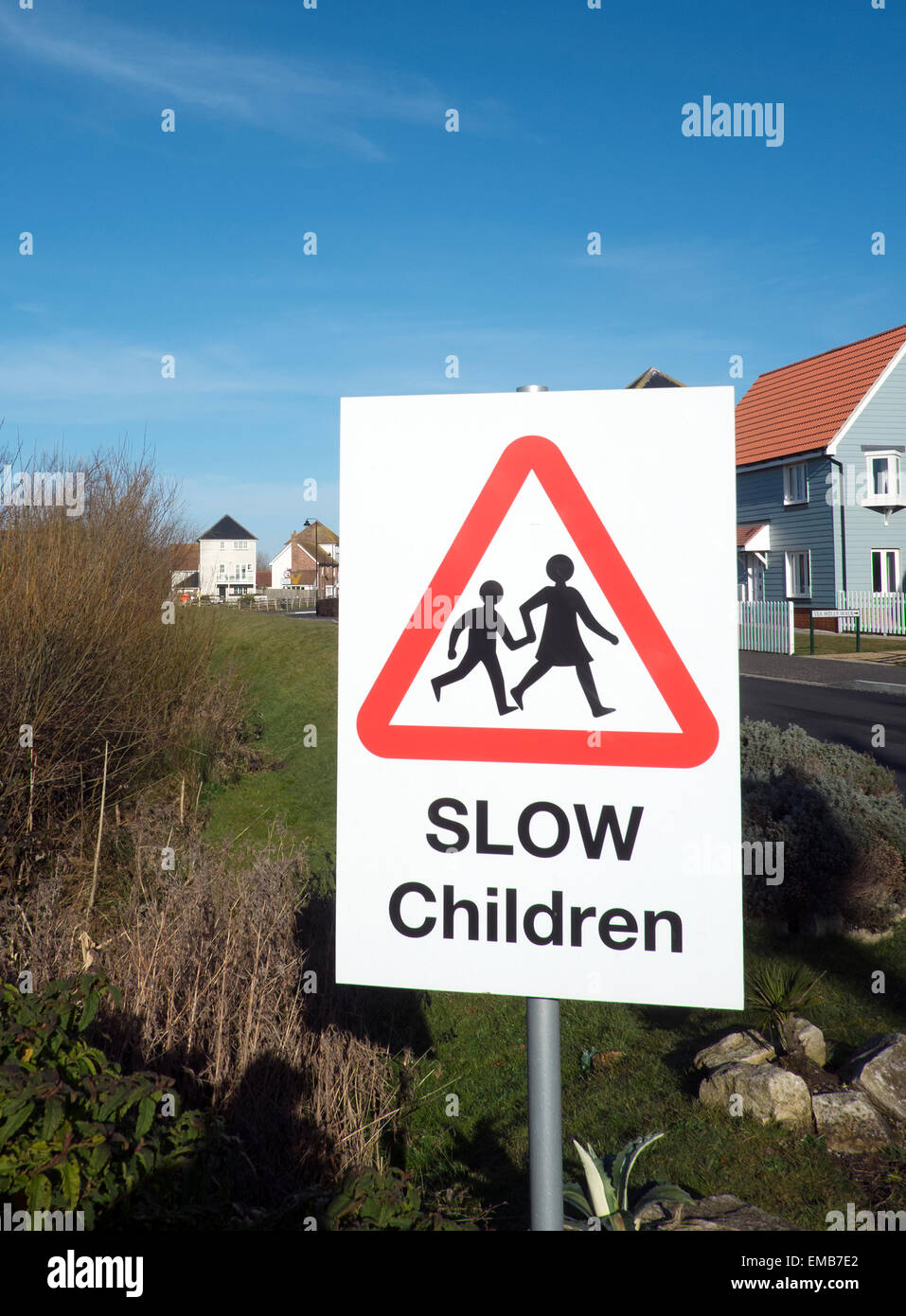 Rallentare per bambini accedi campanatura, segala, East Sussex, Regno Unito Foto Stock