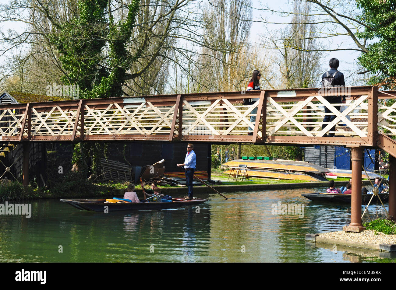 Crusoe ponte (collegamento di pecora e Verde Coe Fen), Cambridge, Inghilterra Foto Stock